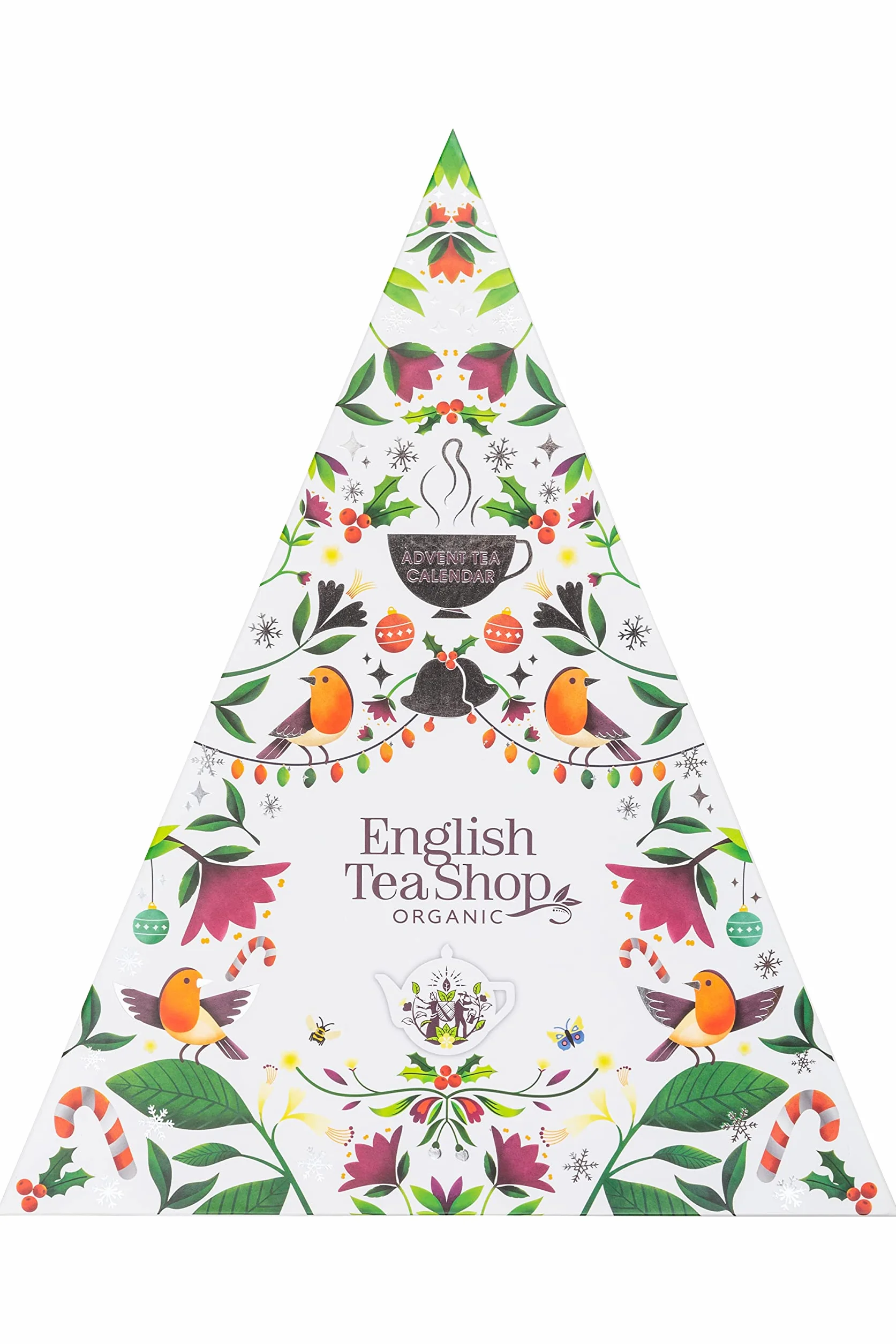 Calendario de Adviento Triángulo 25 bolsitas pirámides de tés e infusiones orgánicas - English Tea Shop
