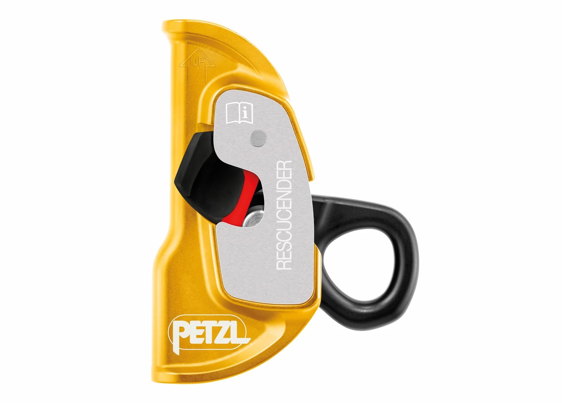Petzl Rescuecender Abrazadera De Cuerda Abierta Con Levas Roce Amarillo Talla Única