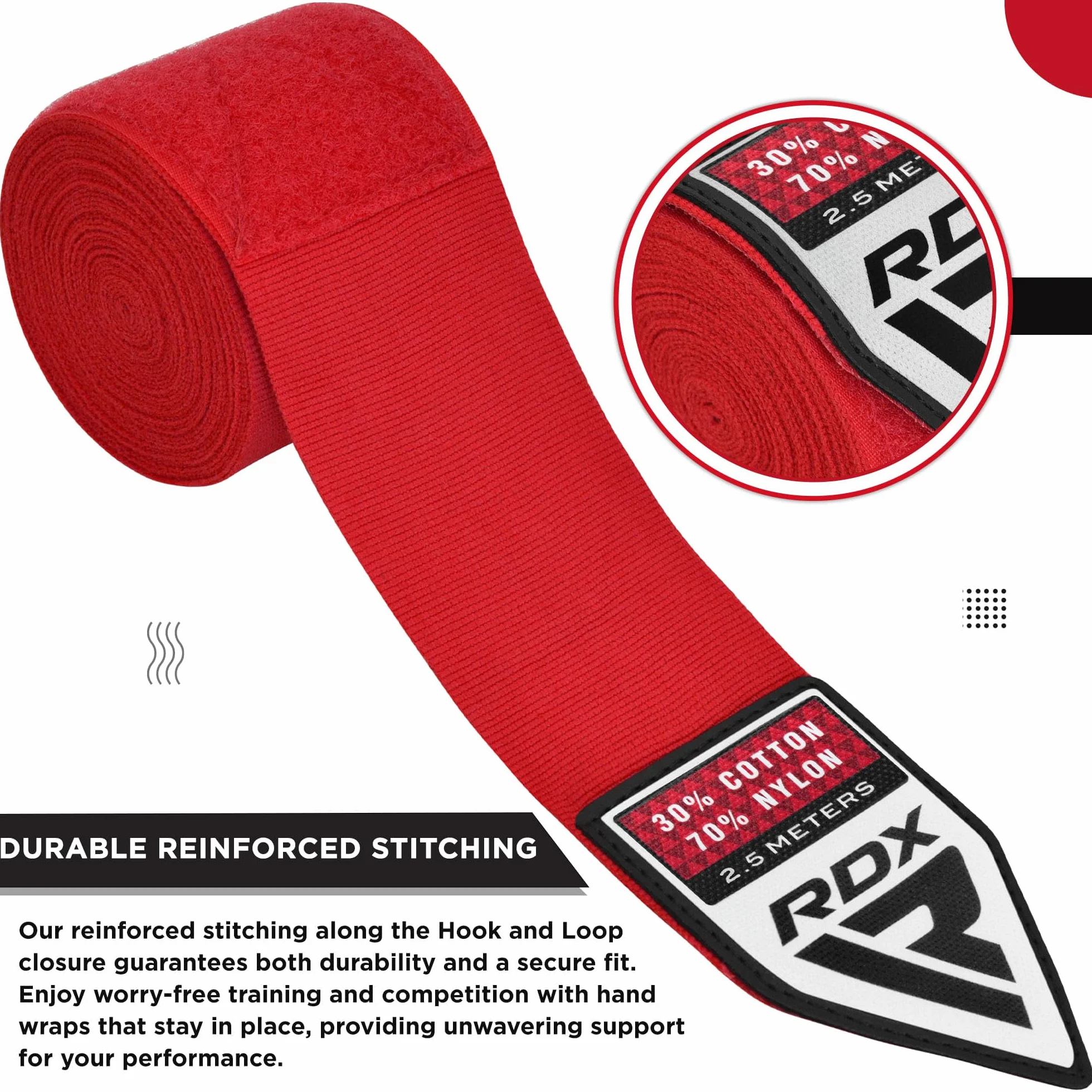 RDX Vendas Boxeo Guantes Interiores Protector Muay Thai MMA Kick Boxing Entrenamiento Hand Wraps