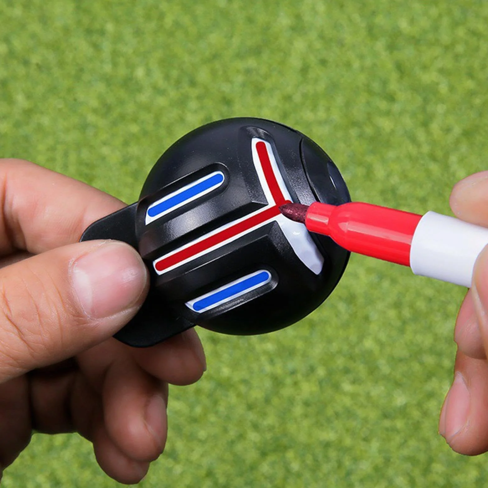 Golf Ball Alignment Tool Kit Line Drawing Marking Template