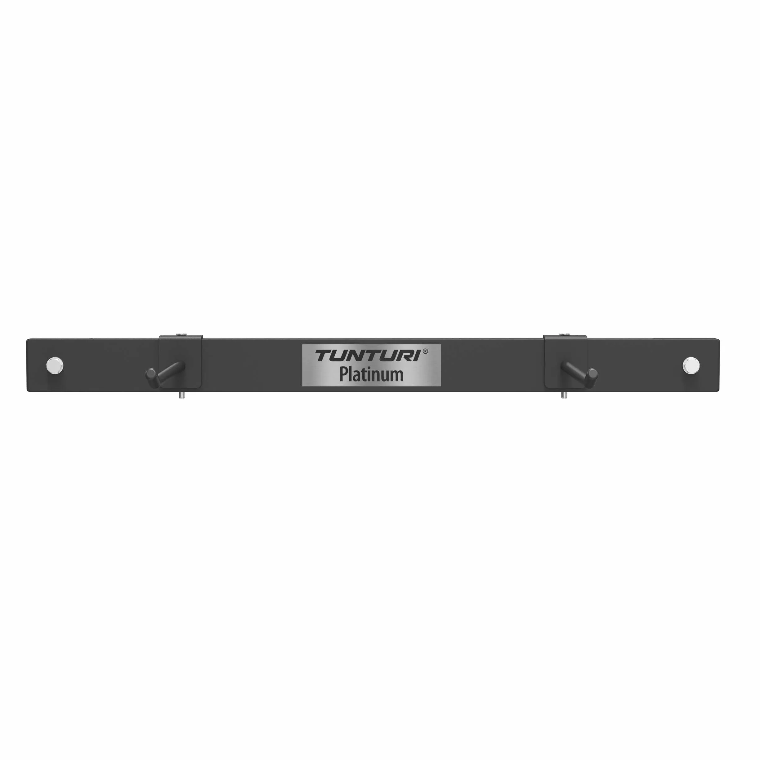 Tunturi Platinum Soporte de pared para esterilla de fitness, montaje en pared, color negro