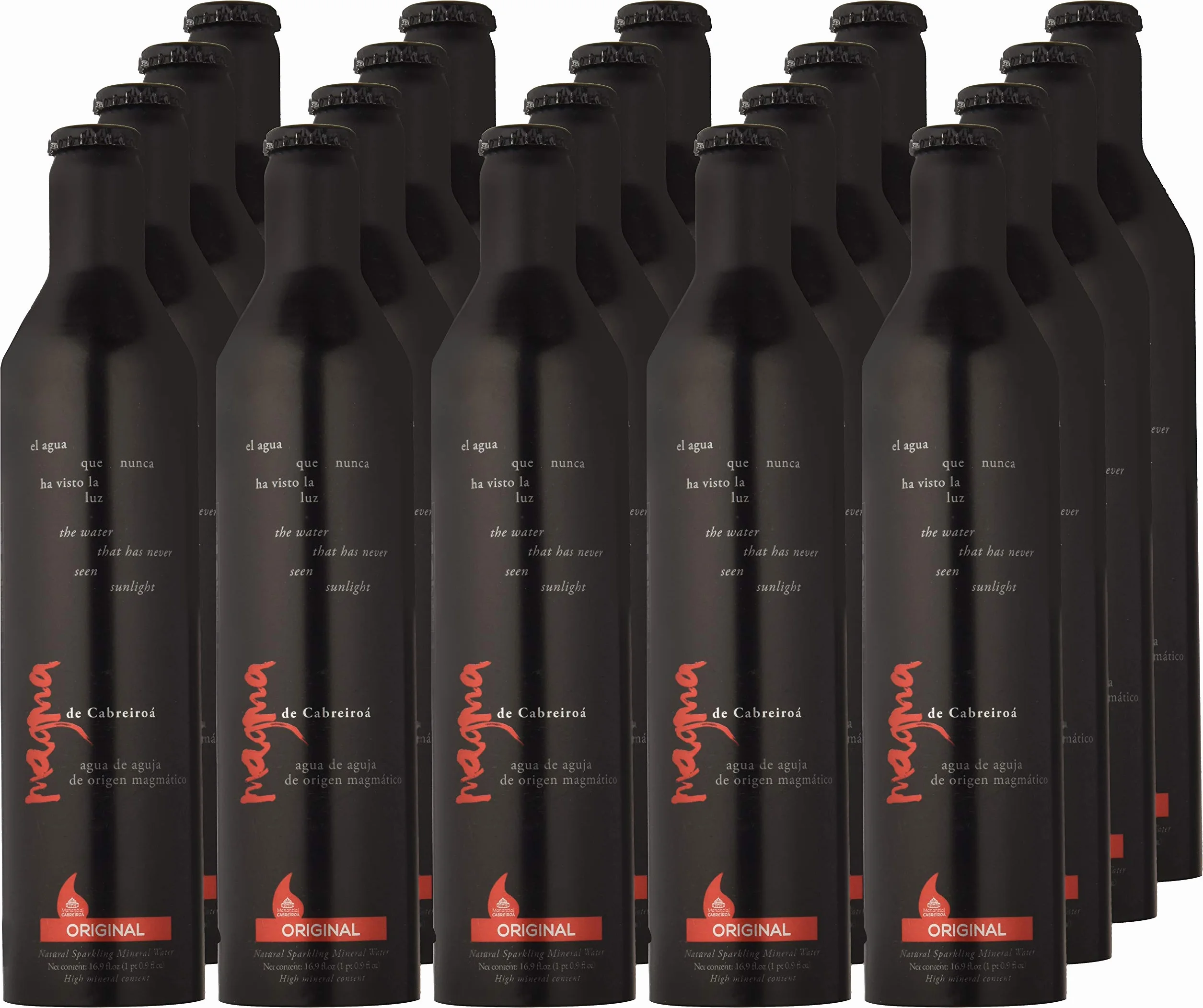 Magma de Cabreiroá Original Aluminio- Agua Mineral Natural Con gas Carbónico Natural - Caja 20 x 50cl