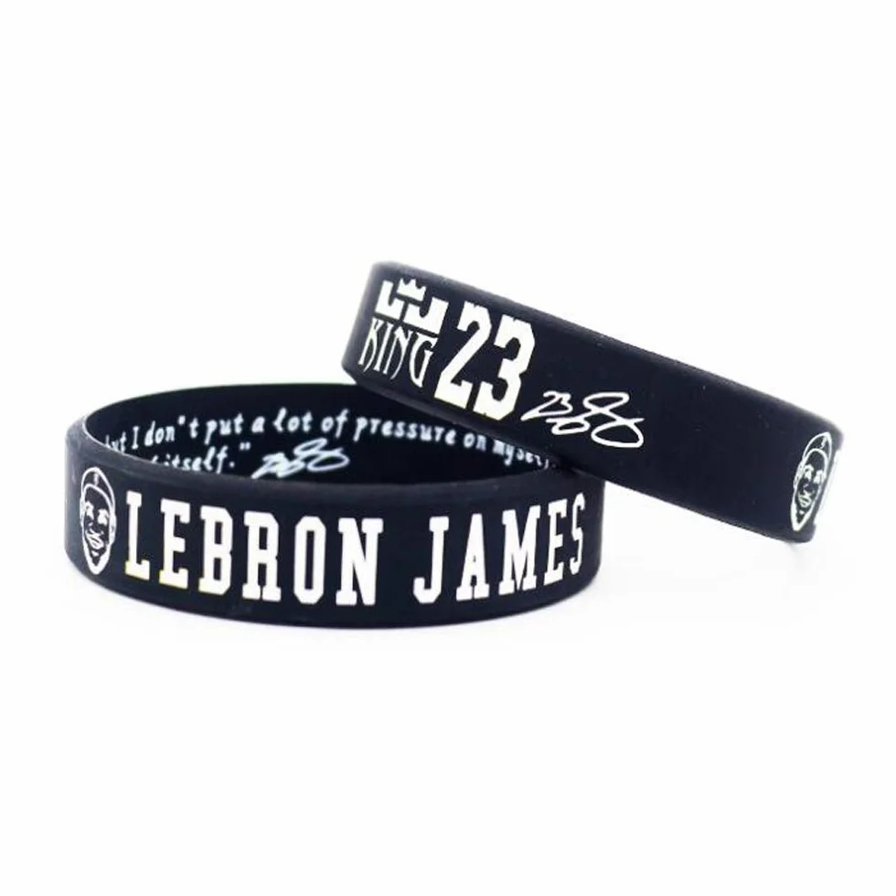 Baloncesto Pulsera número 23 Silicona Deporte Pulsera 5 Piezas