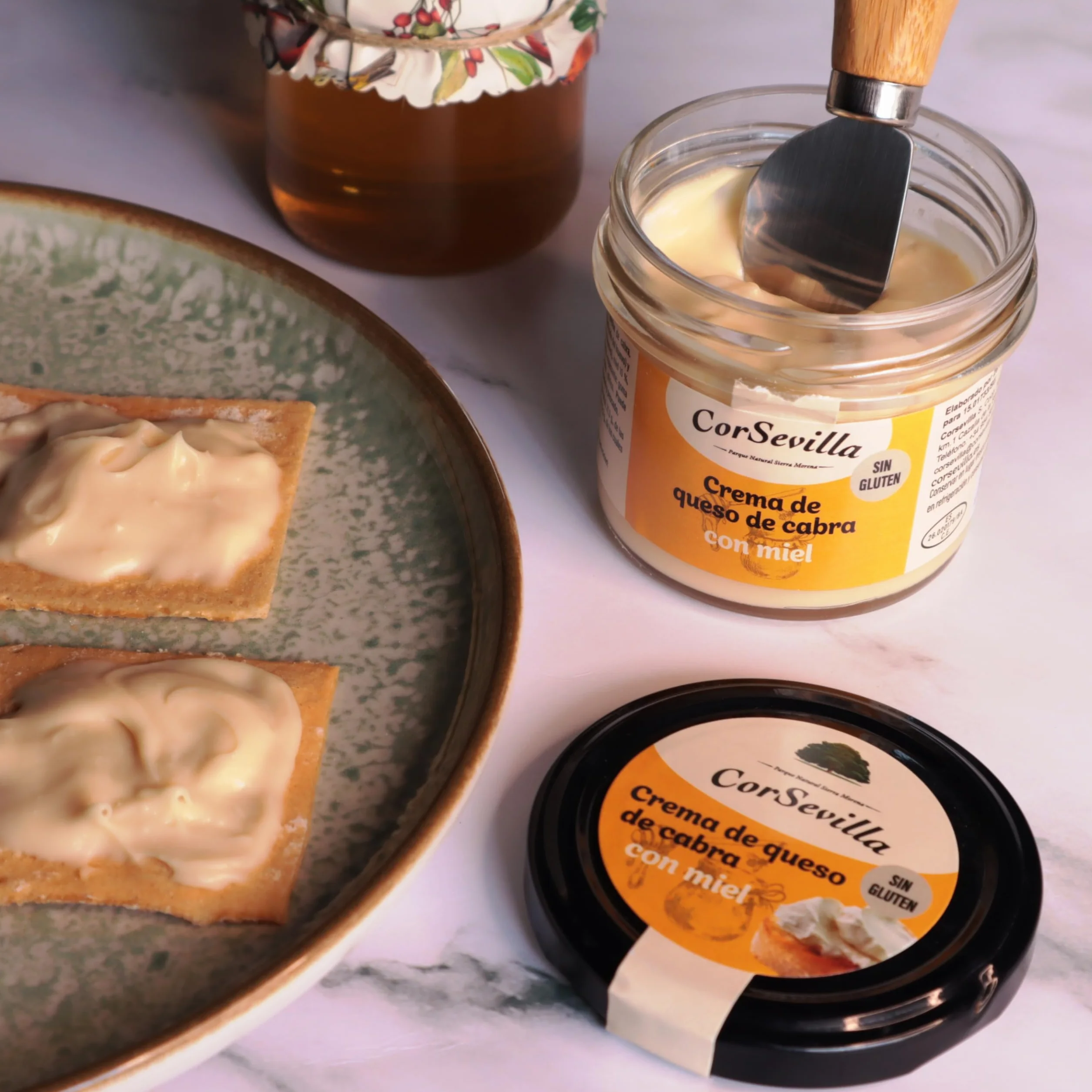 Corsevilla Crema Queso Cabra Curado Miel Queso Untar Gourmet 100 g