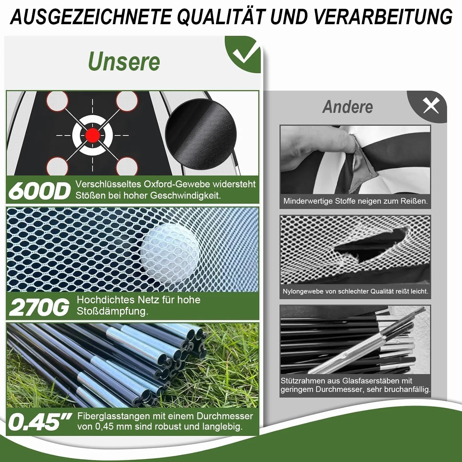 Red de entrenamiento de golf 10x7 pies con colchoneta juego completo para interiores exteriores