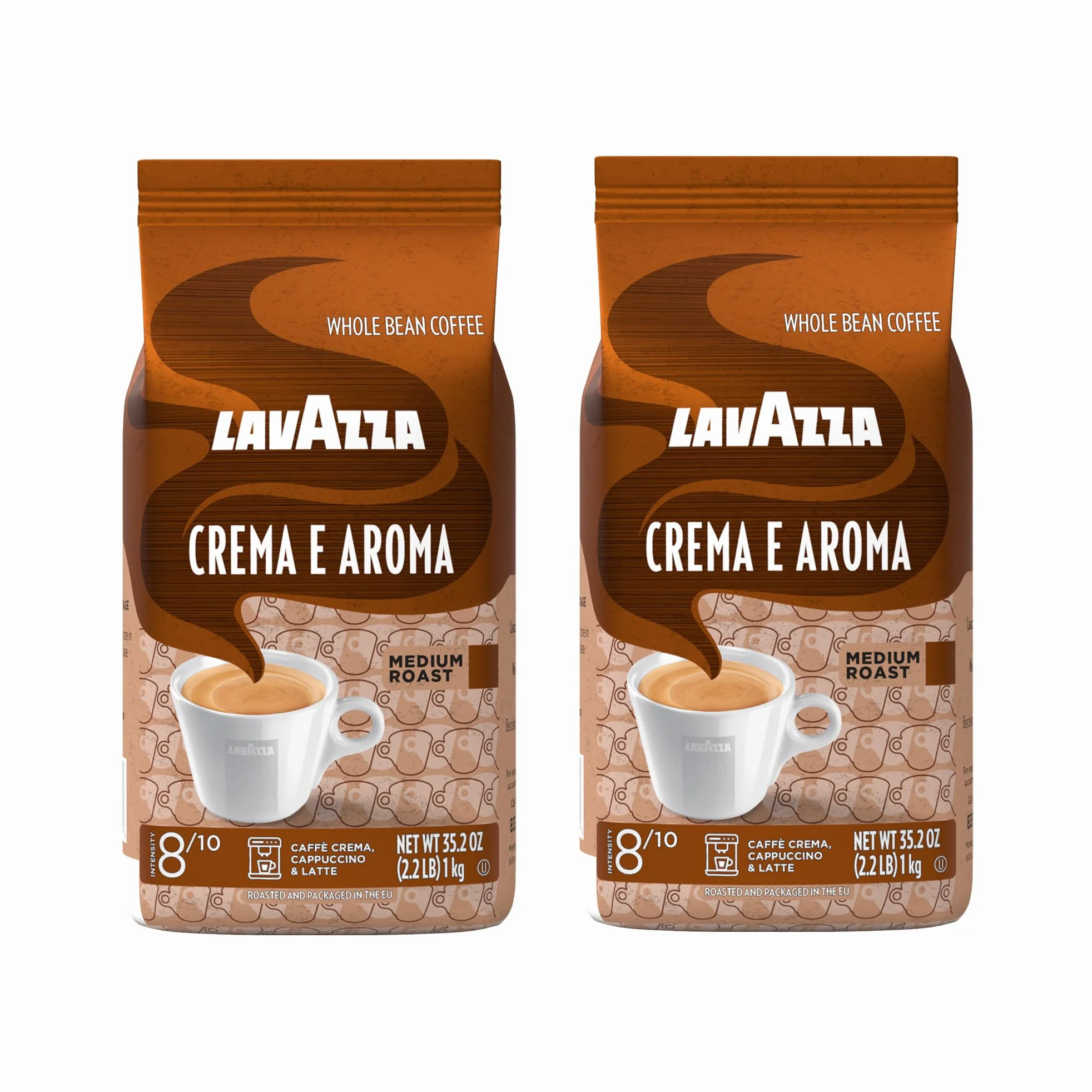 Lavazza Crema e Aroma - Coffee Beans, 2.2-Pound Bag - Pack of 2