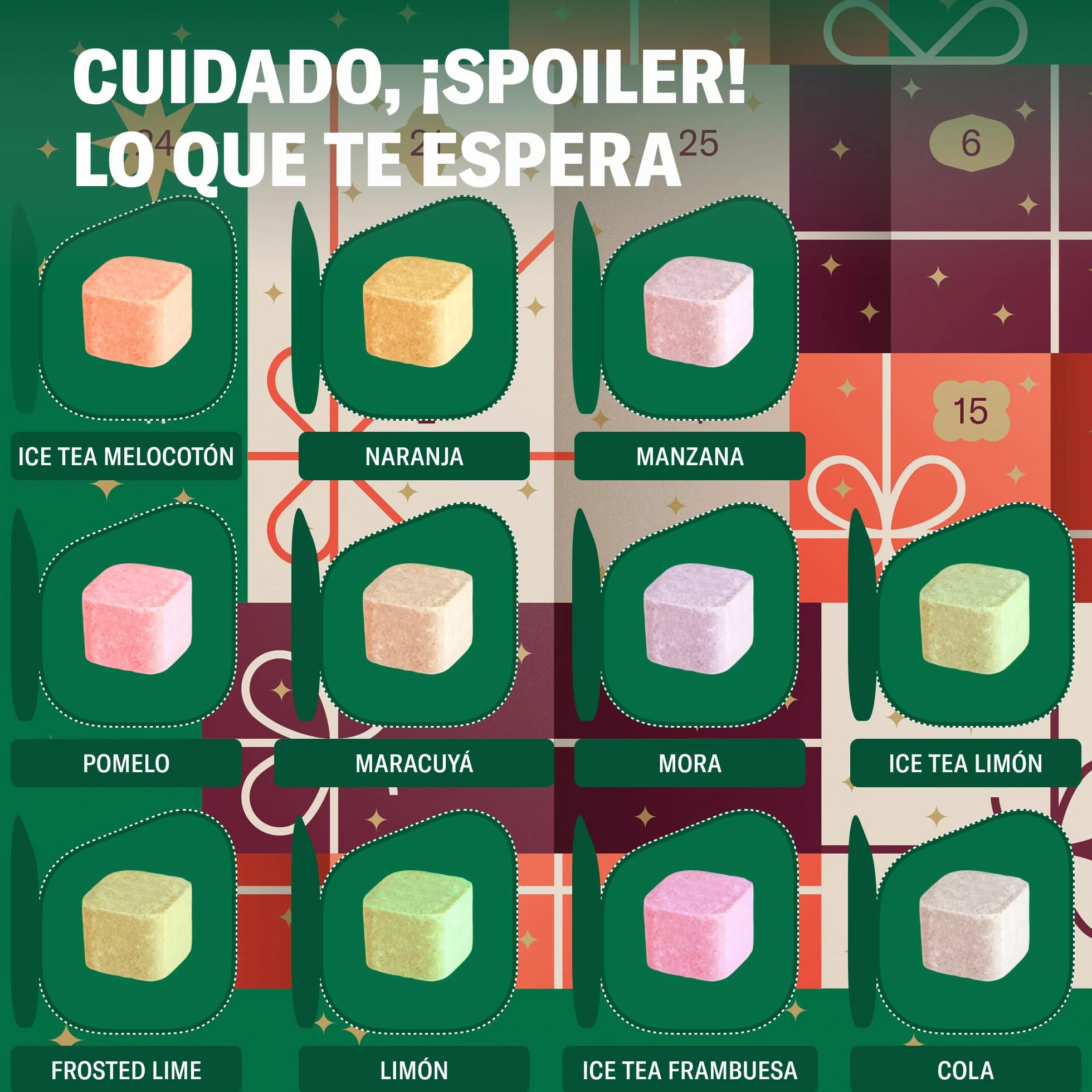 Waterdrop Calendario de Adviento 2025 – 25 Pastillas Saborizantes sin Azúcar, Edición Limitada