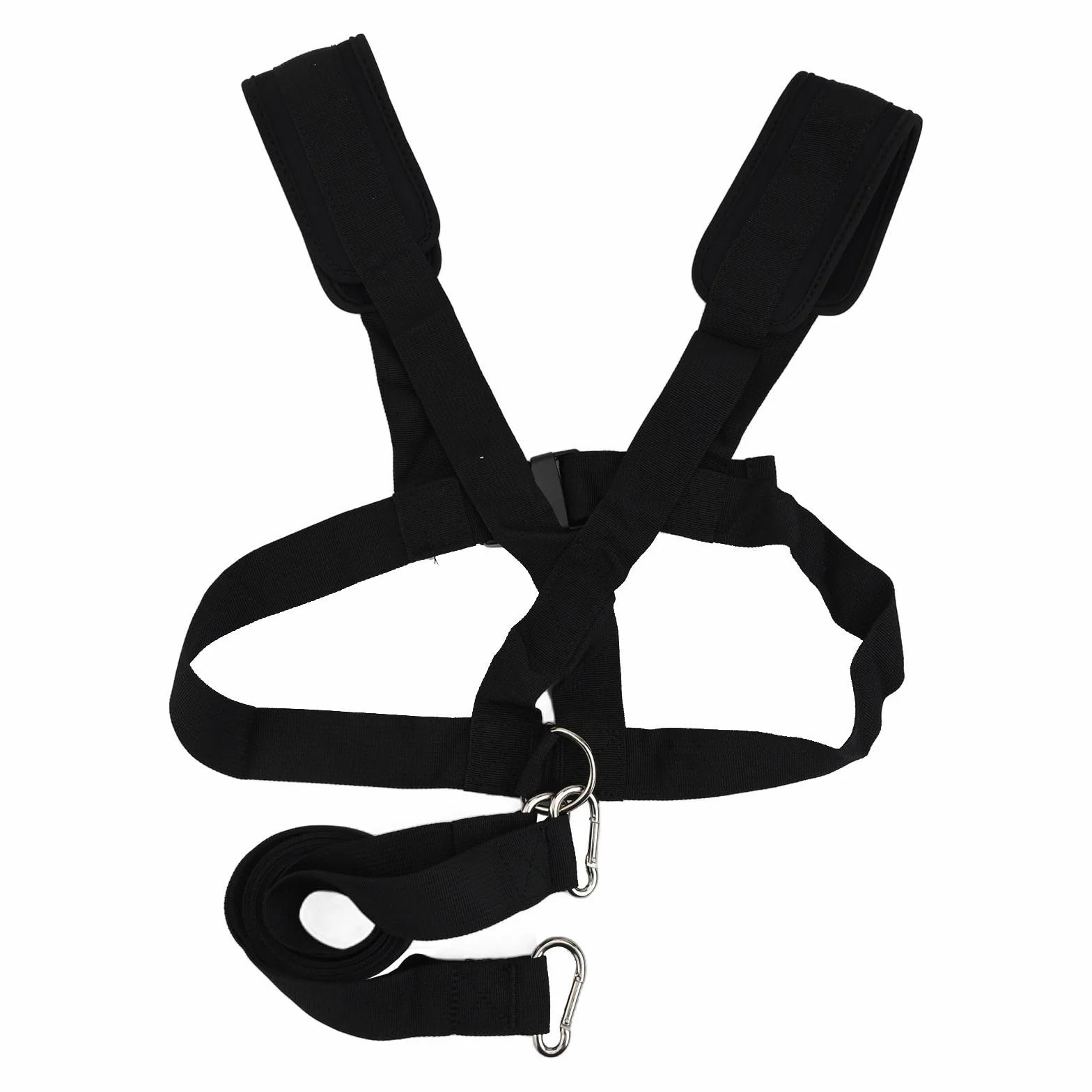 Arnés de trineo para entrenamiento de resistencia, correas de nailon ajustables, hombreras ampliadas, 200 libras