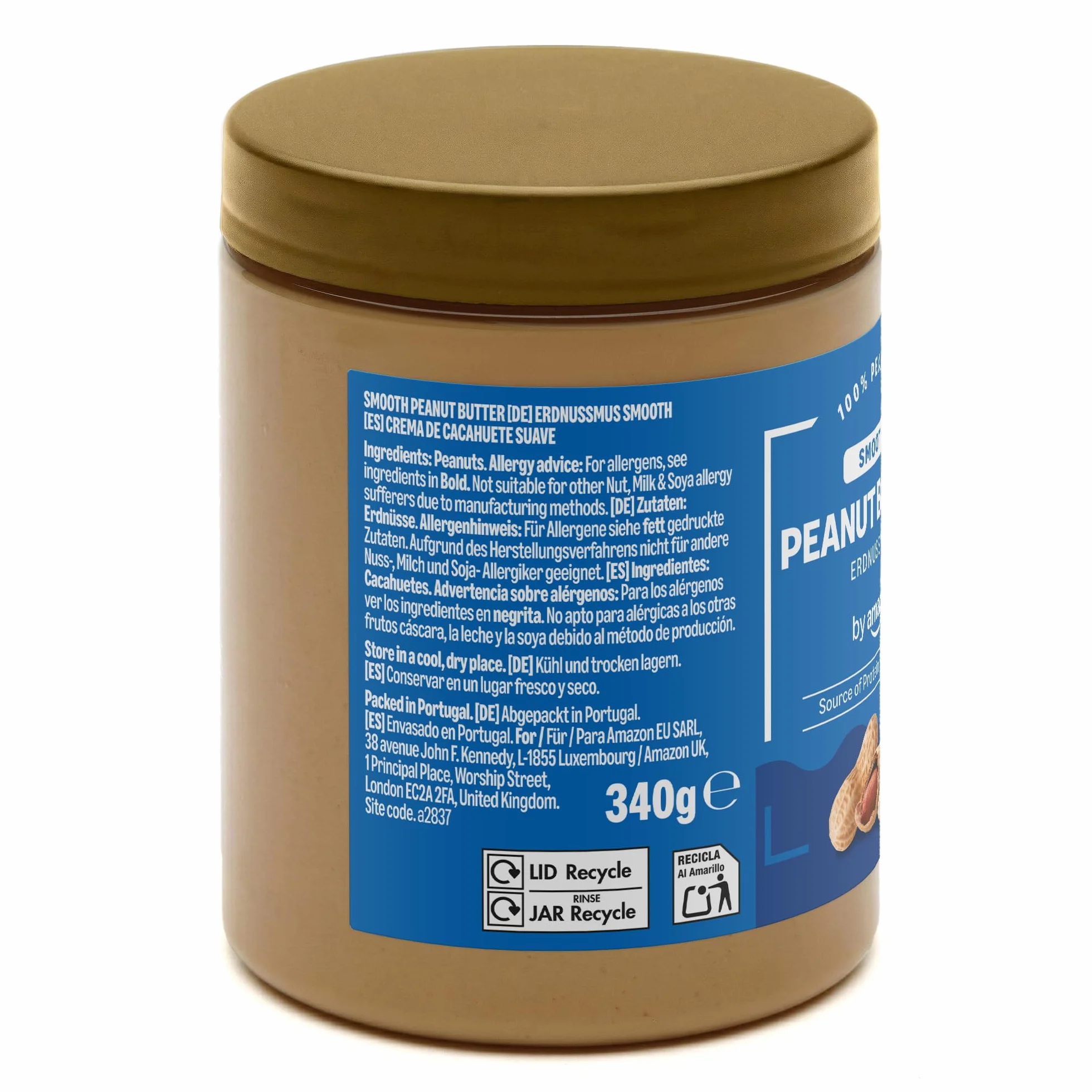 by Amazon Crema De Cacahuete Suave, 340g