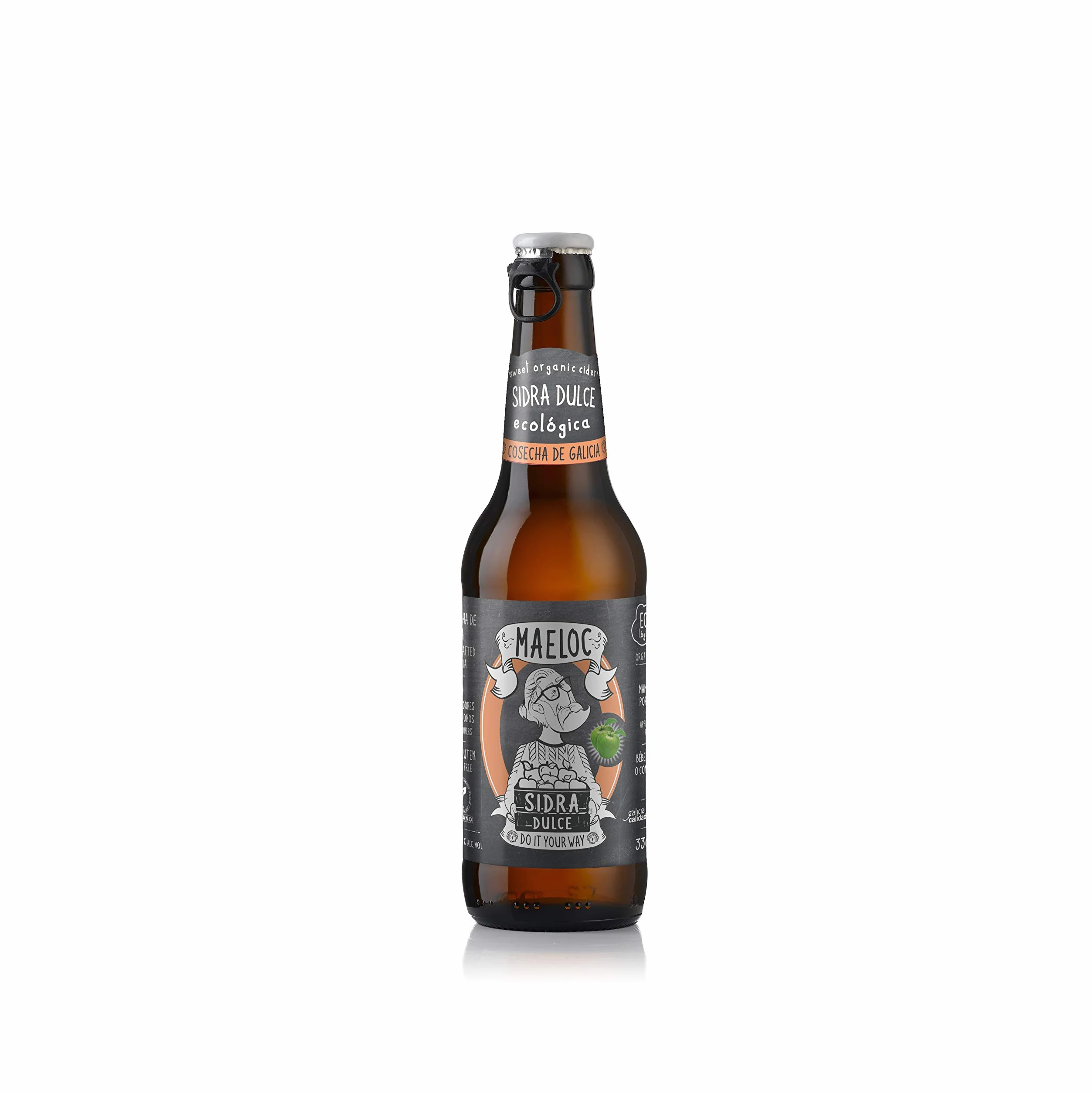 Maeloc Sidra Dulce Ecológica - 24 botellas x 330 ml