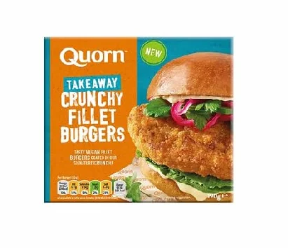 Quorn Hamburguesa De Filete Crujiente 190g | VEGANO (Pack de 1)