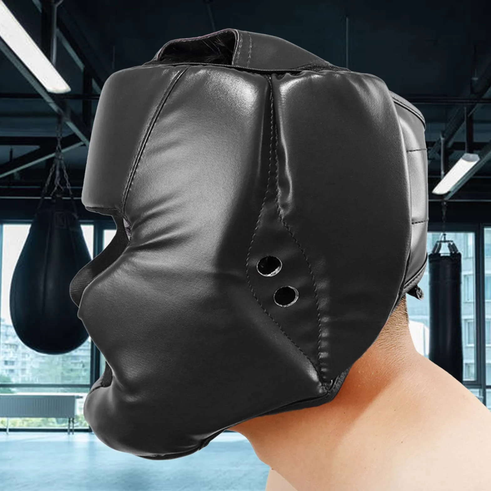 Casco de Boxeo Ajustable para MMA y Muay Thai - Protección de Cabeza Hombre Mujer