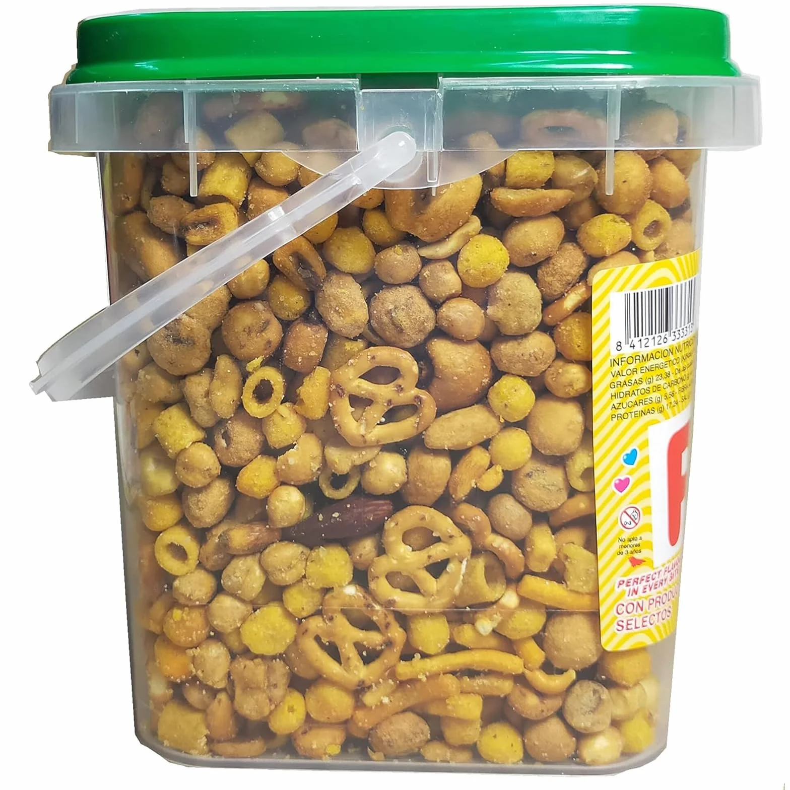 Cubo Churruca Picadita Mostaza y Miel con llavero Deliex - Cubo de 1,5 kg - Cóctel de frutos secos