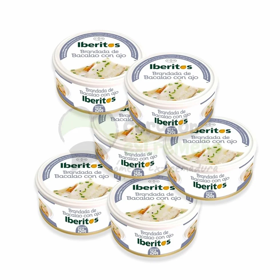 Pack 6 Iberitos Brandada de Bacalao con Ajo Gourmet Extremadura