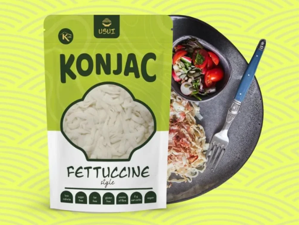 USUI Fettuccine de Konjac 20 unidades Fideos Shirataki Low Carb Keto sin gluten