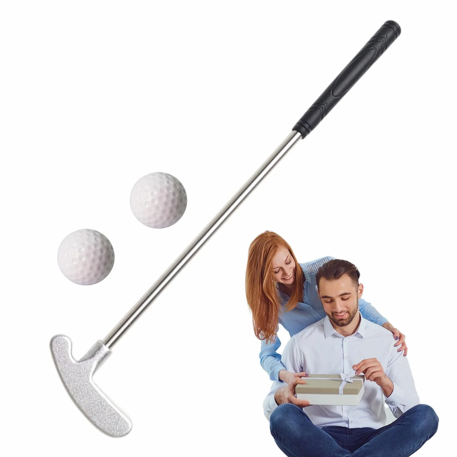 Putter Juego de palos de golf para niños y adultos, diestros/zurdos, interior y exterior, eje estable