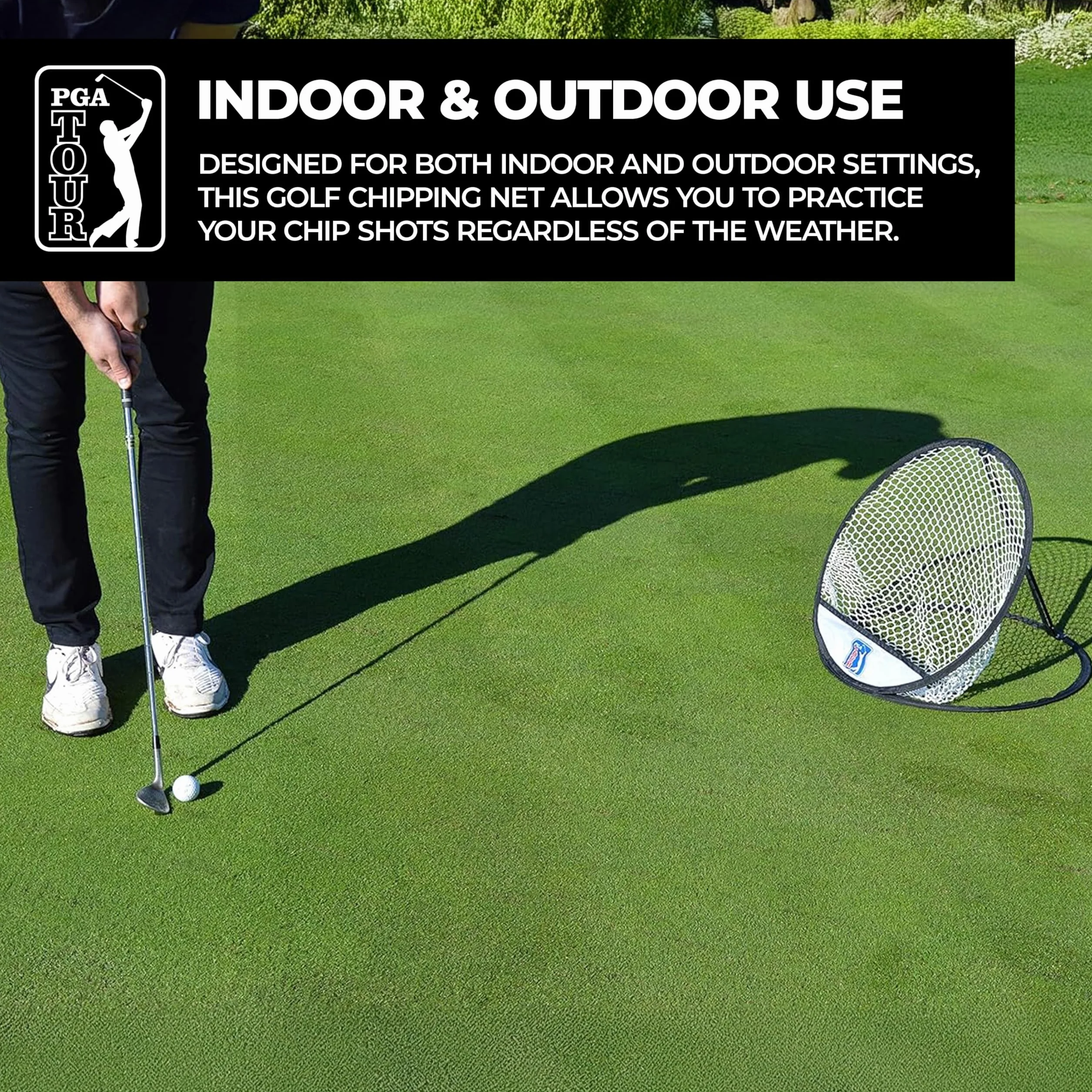 PGA Tour Red Desmontable para Ensayar Chips, Entrenamiento de Objetivos