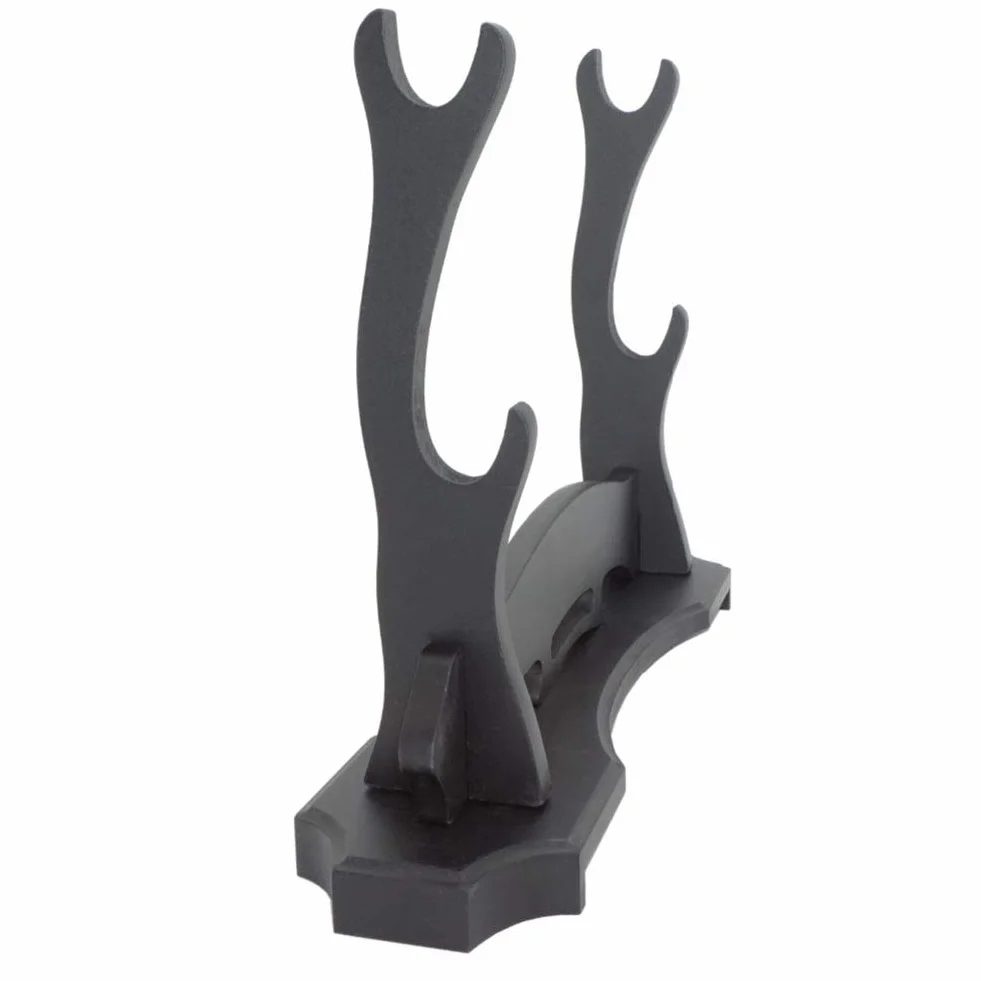 Soporte de suelo Katana Samurai para pantalla de madera de 2 niveles