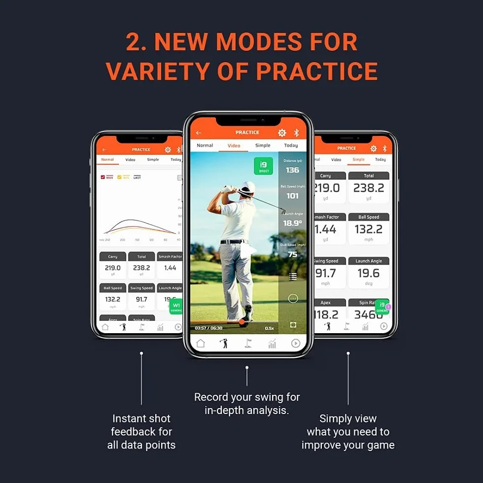 VOICE CADDIE Monitor de lanzamiento de golf portátil Voice Sc300I (2021)