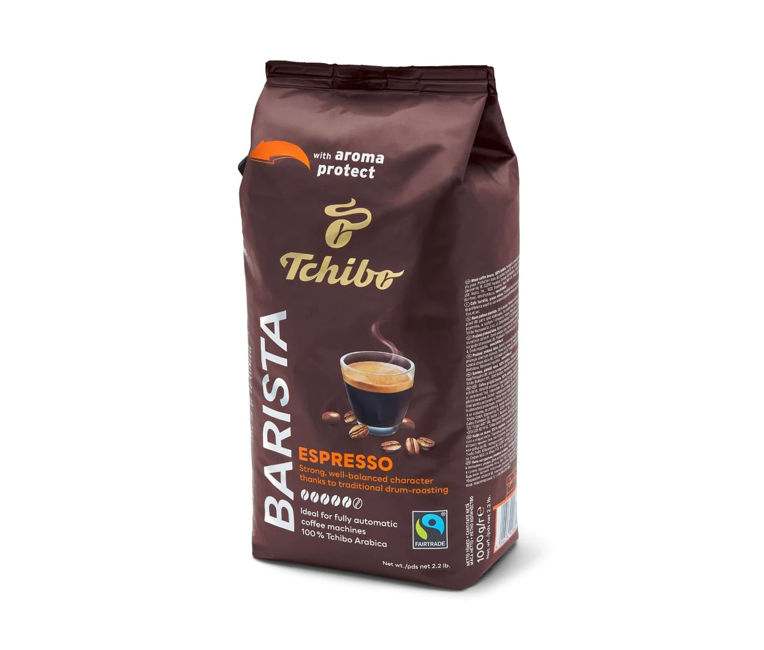 Tchibo Barista Espresso, café en granos tostados oscuros, 1000 g
