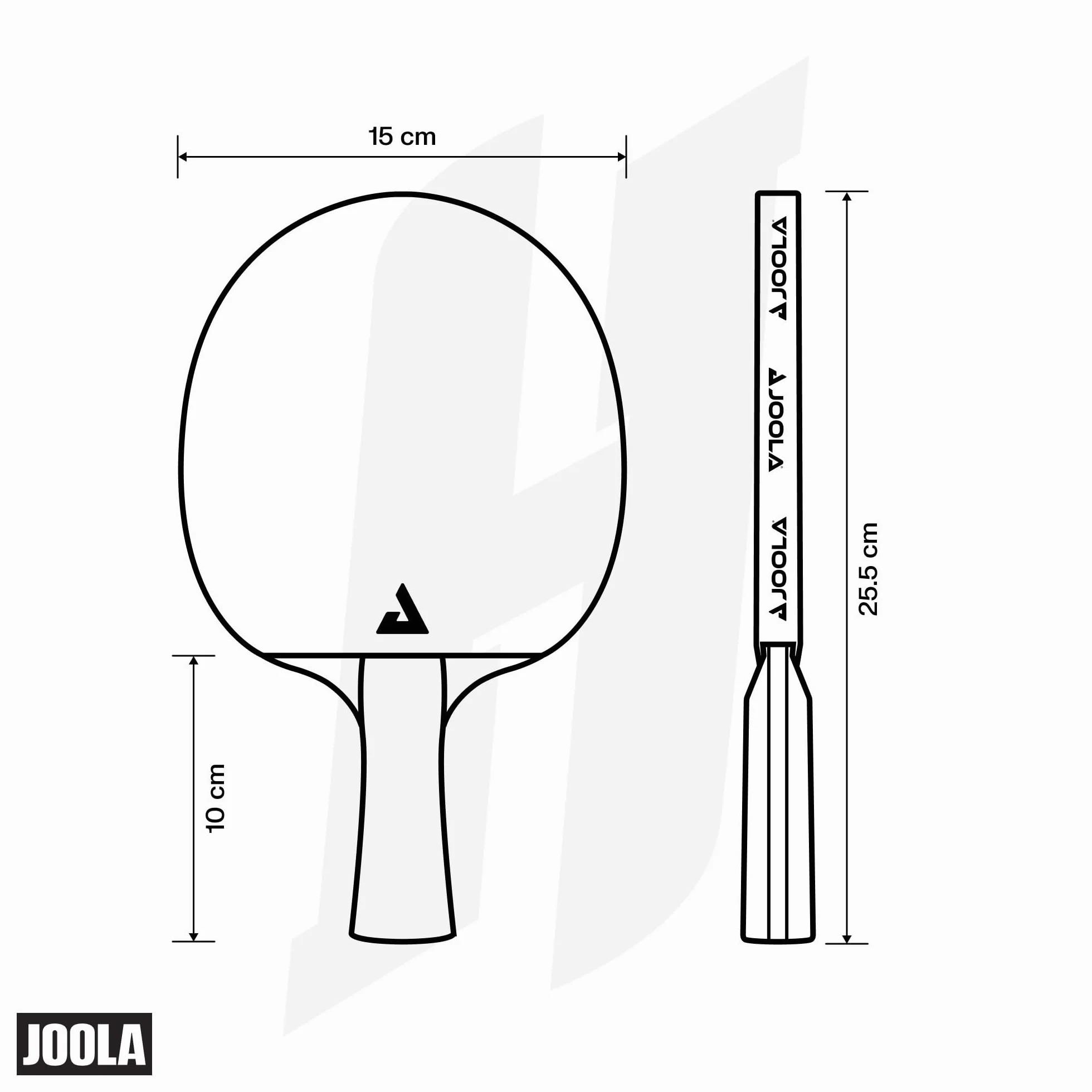 JOOLA Hugo Calderano Carbon Raqueta de Ping Pong con Funda y 3 Pelotas, Aprobado ITTF, Negro y Verde