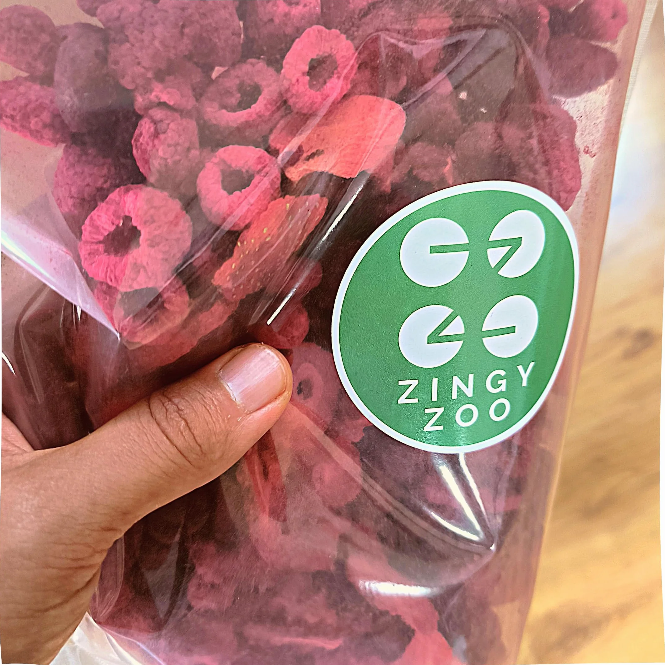 Frutas Liofilizadas | XL 300g Mezcla Fresa Seca, Frambuesa, Cereza Agria | Fruta Seca Pura | Comida Liofilizada | Freeze Dried Fruit Strawberry Raspberry Cherry Mix | Fruta Roja de Verano ZingyZoo