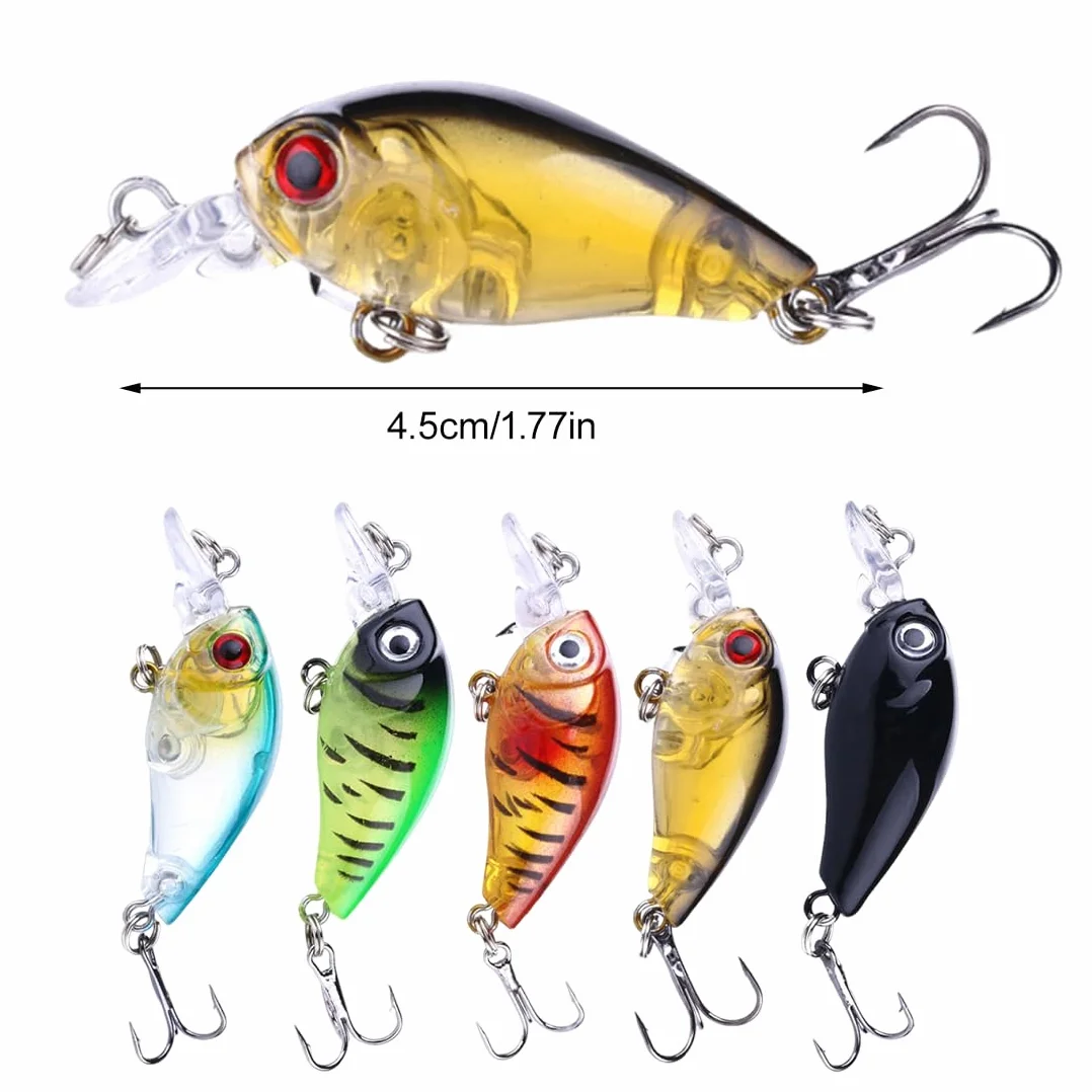 Juego De 5 Cebos Artificiales Señuelos Pesca Spinning Mar Flotante Agua Salada Trucha Perca Salmón