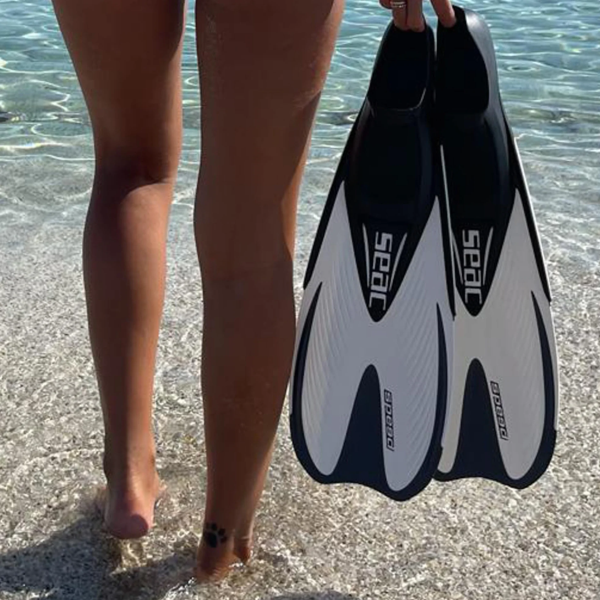 SEAC Speed Aletas Snorkel Cerrado Negro 38/39