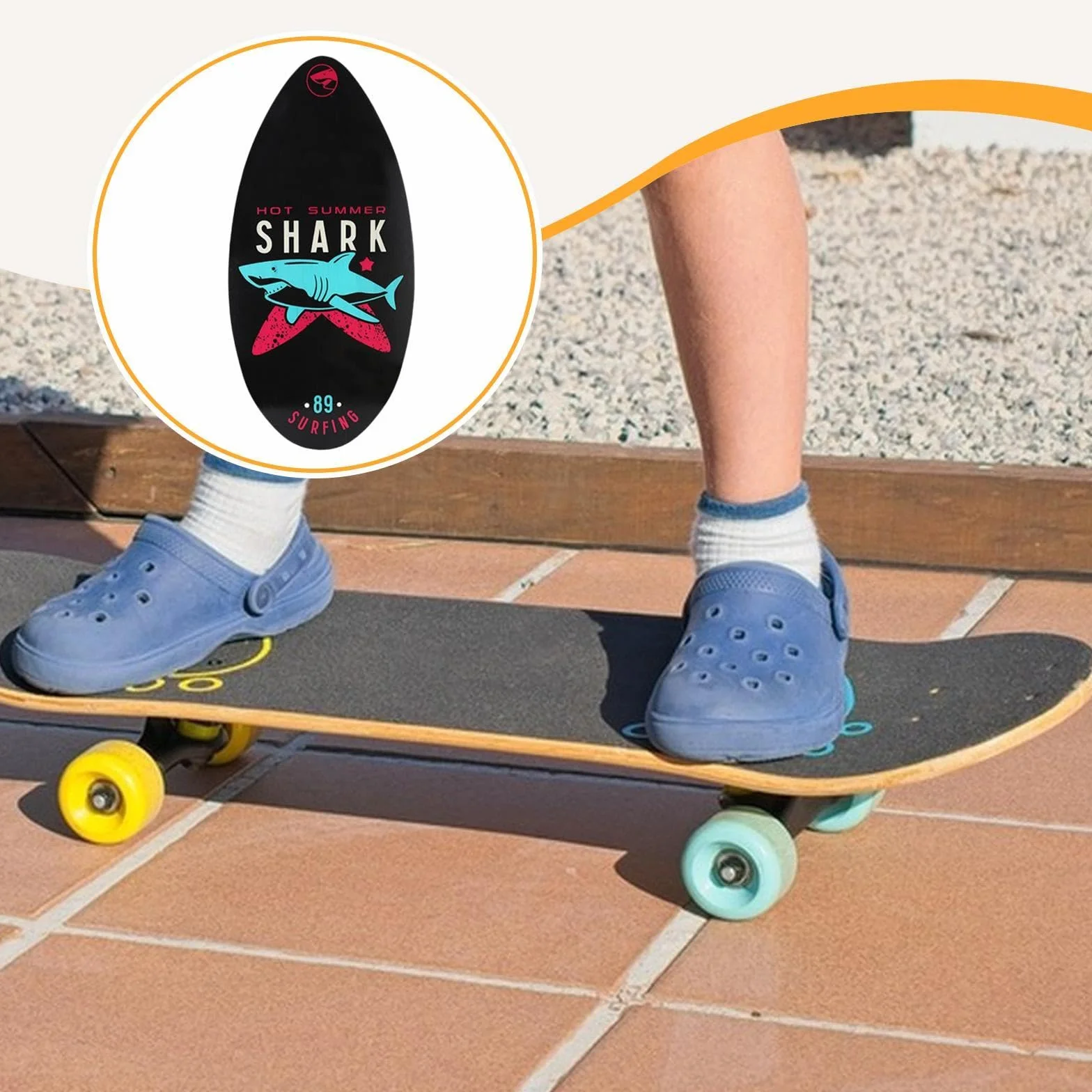 Fenteer Tabla de Skim de Madera Surf Pequeña Juguete Acuático Brillante Playa Niños Principiantes