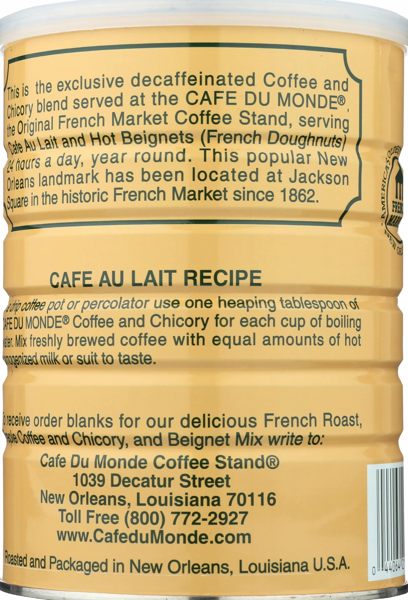 Cafe Du Monde Chicory Decaffeinated