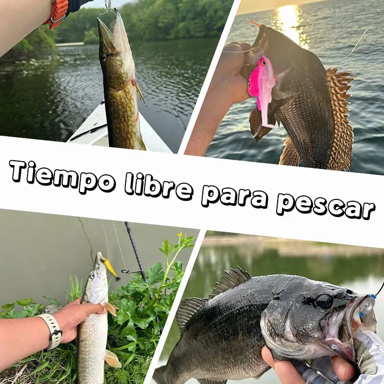 Kit de Señuelos de Pesca 133 Piezas, Set de Cebos Artificiales con Caja, Señuelos para Spinning, Río y Mar