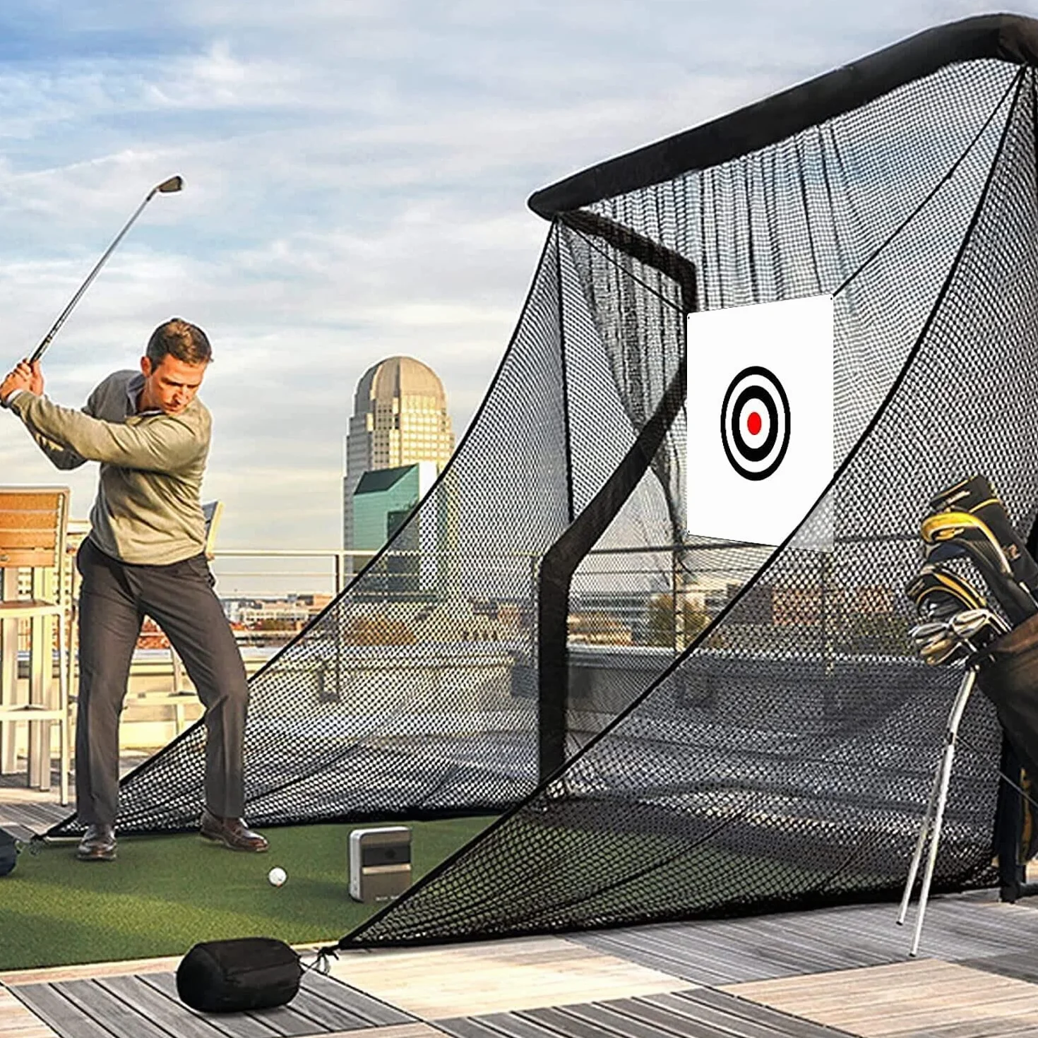 FINGER TEN Golf Practice Net Backyard Chipping Training Indoor Outdoor
