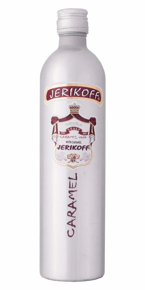 VODKA CARAMELO ALUMINIO JERIKOFF 70 CL.
