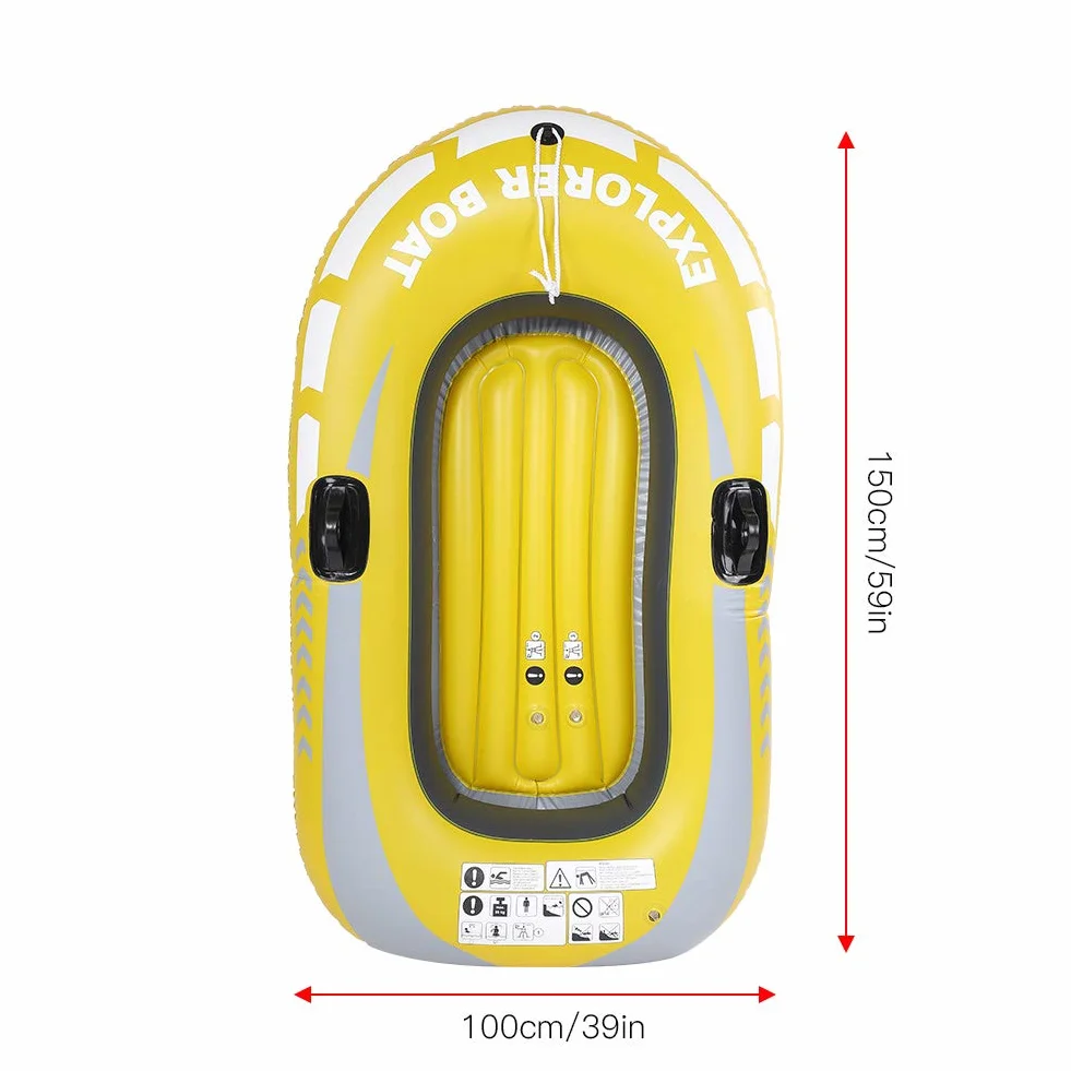 HERCHR Barco de Pesca Inflable, Canoa de Kayak Inflable de Servicio Pesado