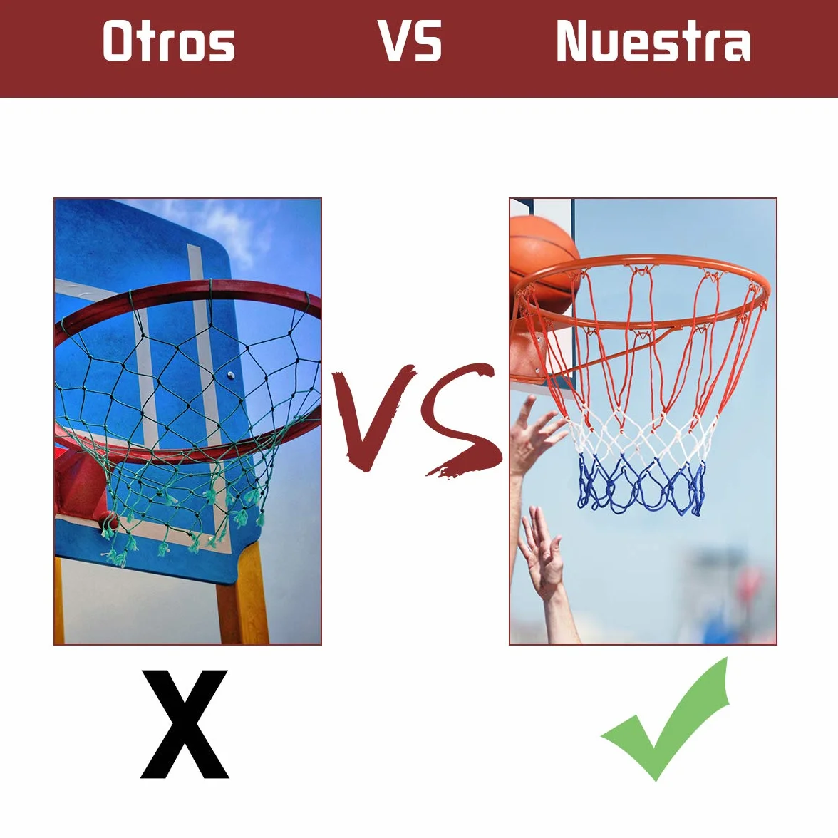 COSTWAY Ø 45 cm Canasta de Baloncesto para Pared con Red de Nylón, Marco de Acero, Juguete para Interior y Exterior (Estilo 1)
