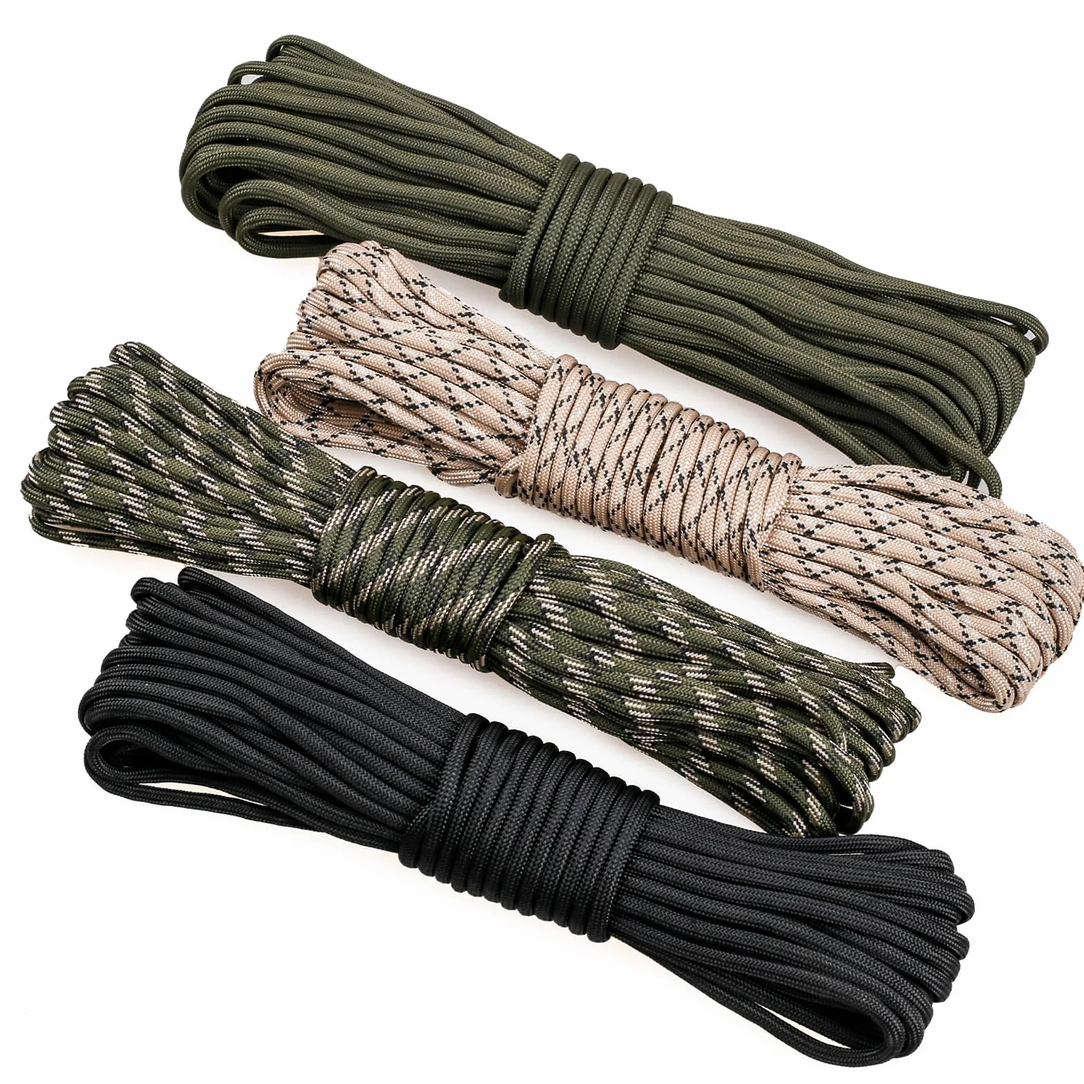 VABNEER Rollo Paracord 4mm 9 Hilos 48m 295 kg Cuerda Supervivencia