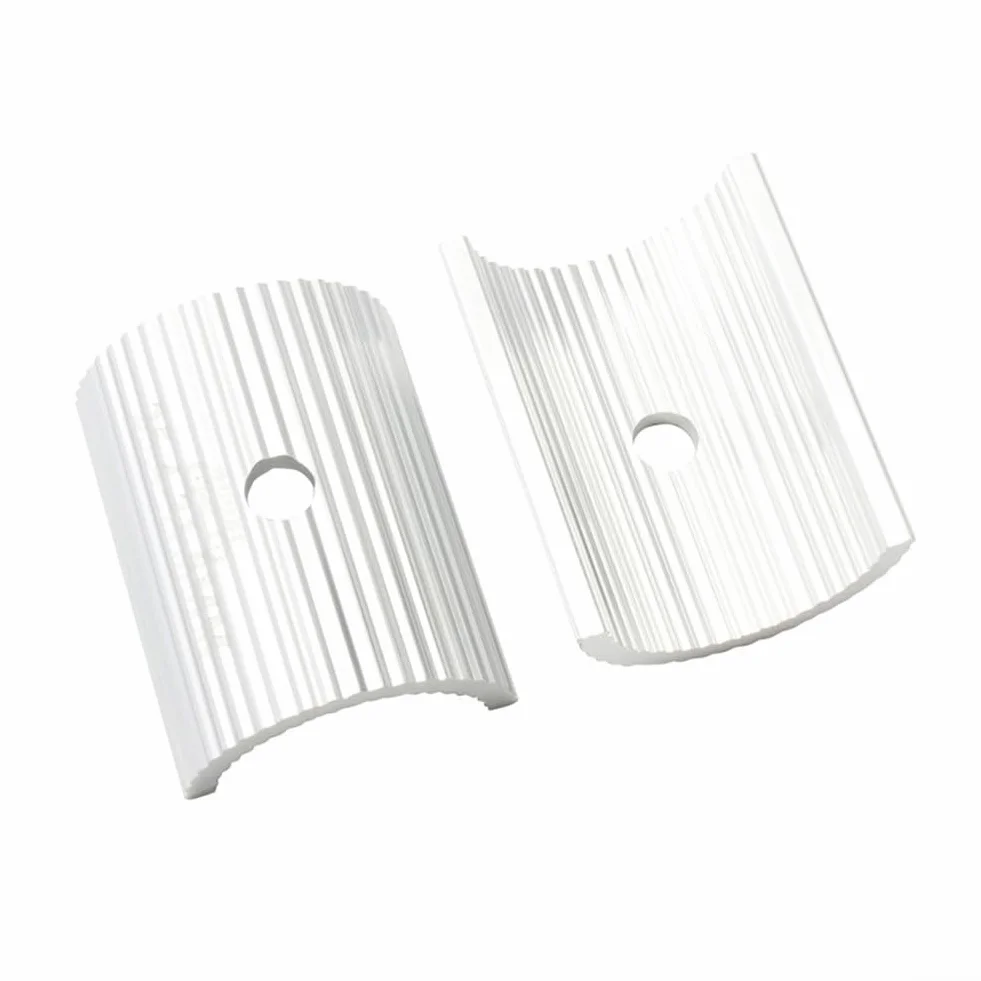 Adaptador de aleación de aluminio para manillar de bicicleta 25,4 mm a 31,8 mm y 31,8 mm a 35 mm, paquete de 2, negro
