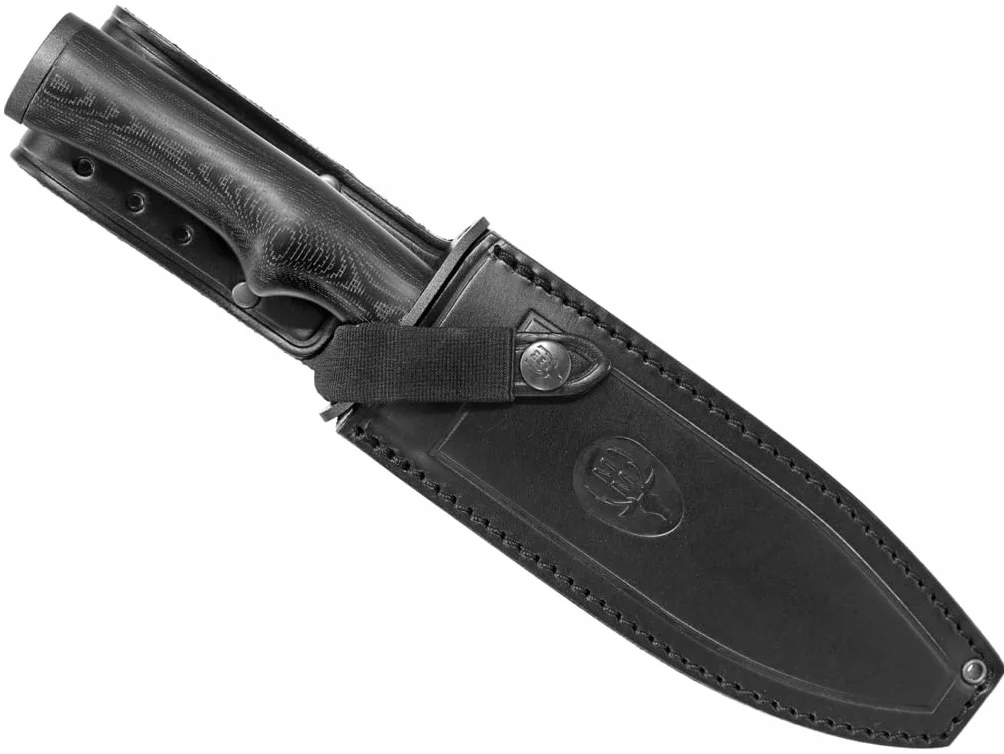 LO TRINCO YO Muela Cuchillo de Caza PARABELLUM-17N Acero Inoxidable 1.4116 17 cm Micarta negra