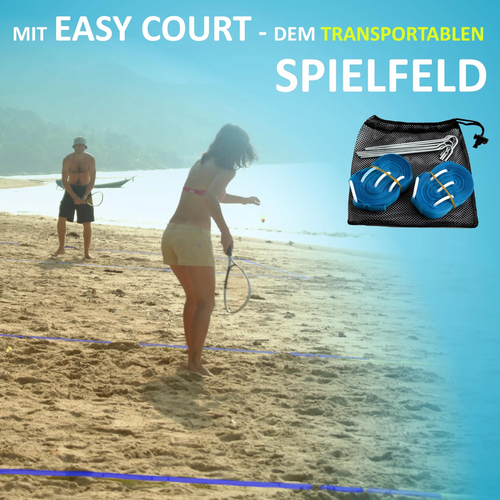 Speedminton S700 Set Original Badminton de Velocidad Crossminton All-Round Incluye 2 Raquetas 5 Gallitos Cancha Facil de Armar Maleta