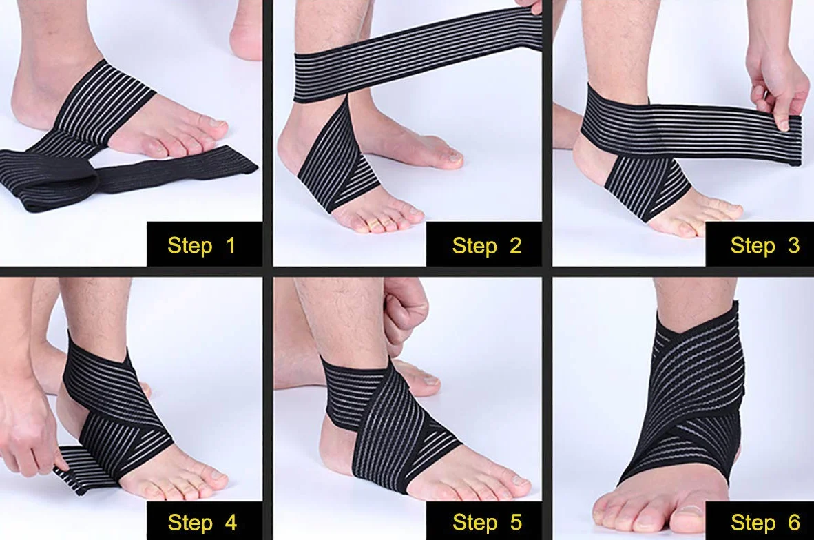 EULANT Vendaje de Compresion Deportiva 90cm 2pcs Proteccion Rodilla Tobillo Codo Voleibol Futbol