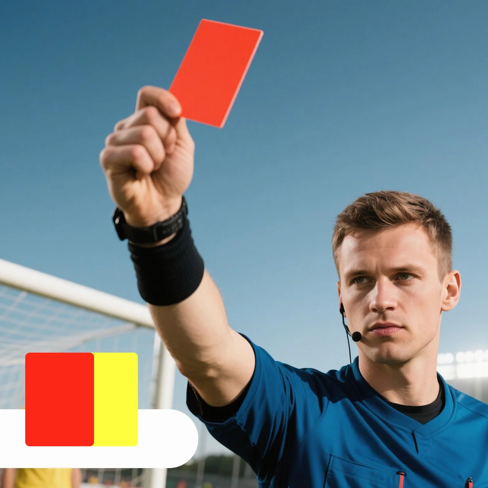 Tarjetas de Árbitro de Fútbol PVC Kit Deportes 2 Amarillas 2 Rojas Juego Escolar