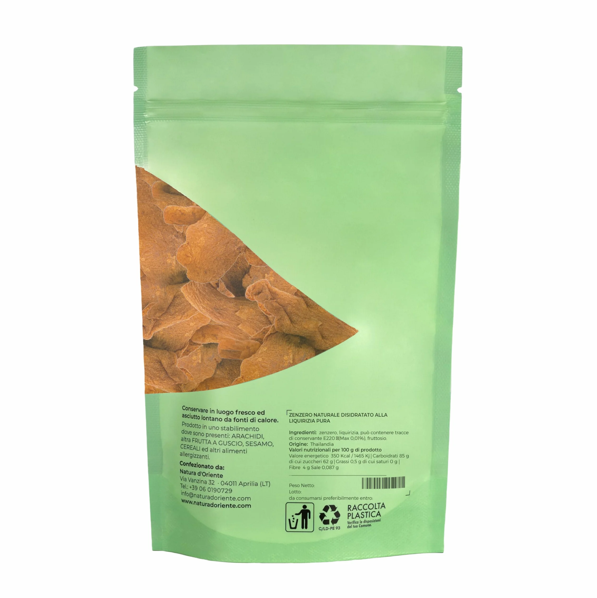 Natura d'Oriente Jengibre Deshidratado Natural con Regaliz Puro 1000 g