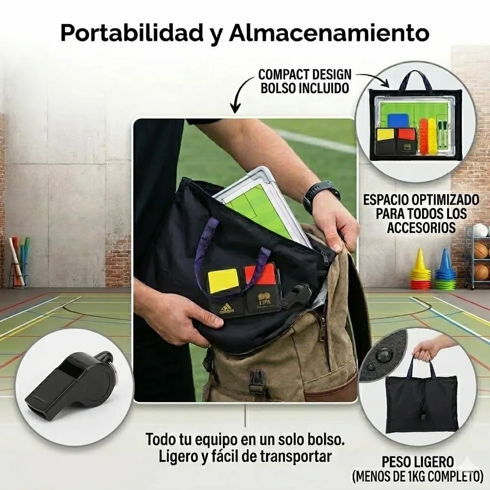 CREADY Pizarra Entrenador de Futbol 44x31cm Carpeta Táctica Magnética con Fichas