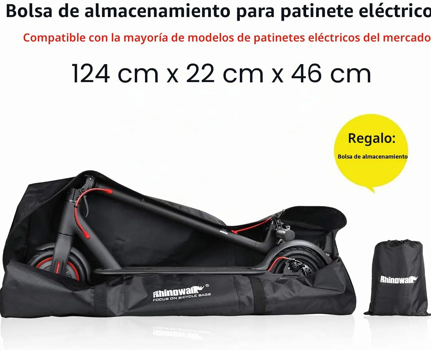 Bolsa de transporte plegable para scooter eléctrico Mijia M365 Xiaomi Segway, mochila de hombro, negra