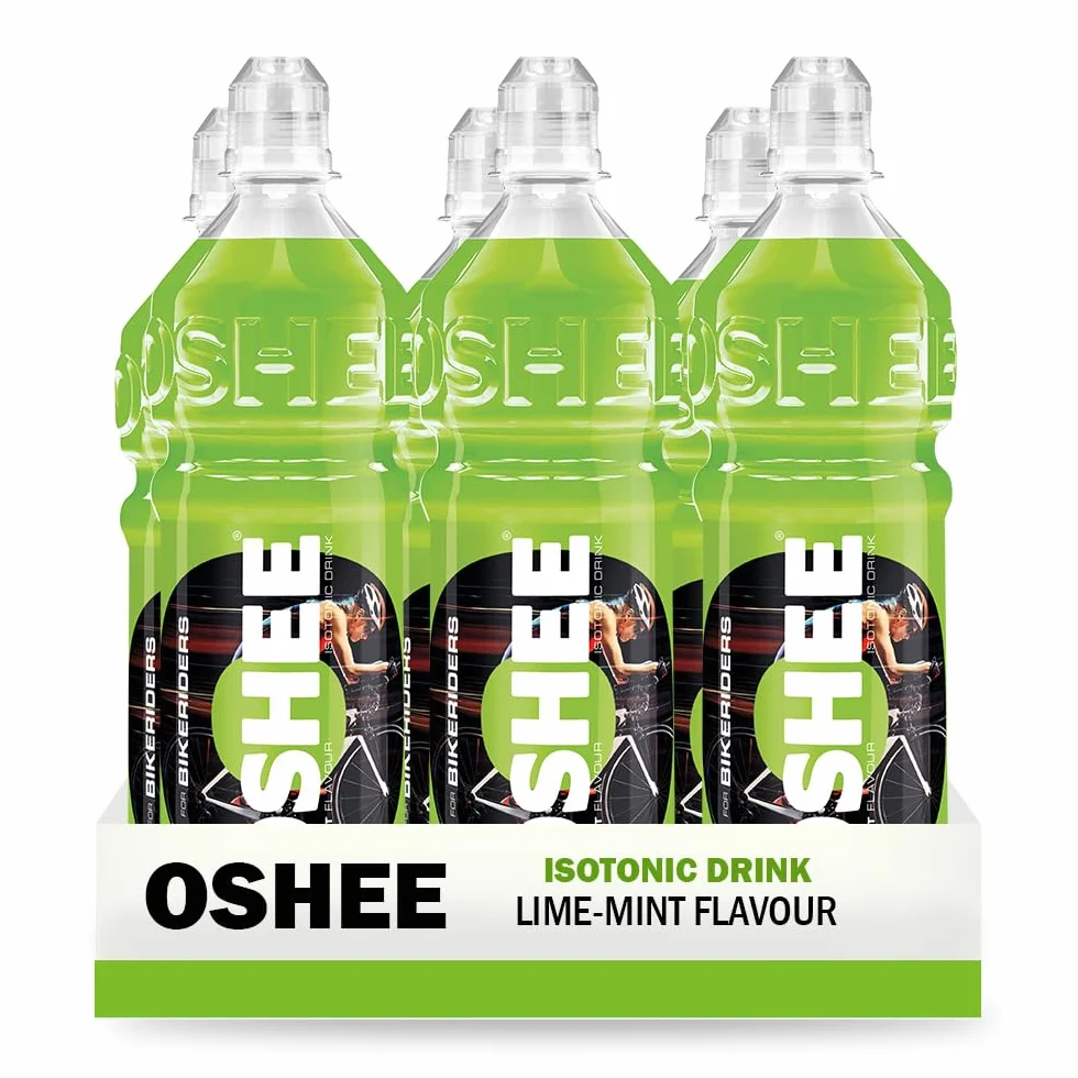OSHEE LIME isotonic Drink 750ml (Pack of 6) - Addition of vitamins and L-carnitine - Sugar Free - Hydration - Vitamin Drinks