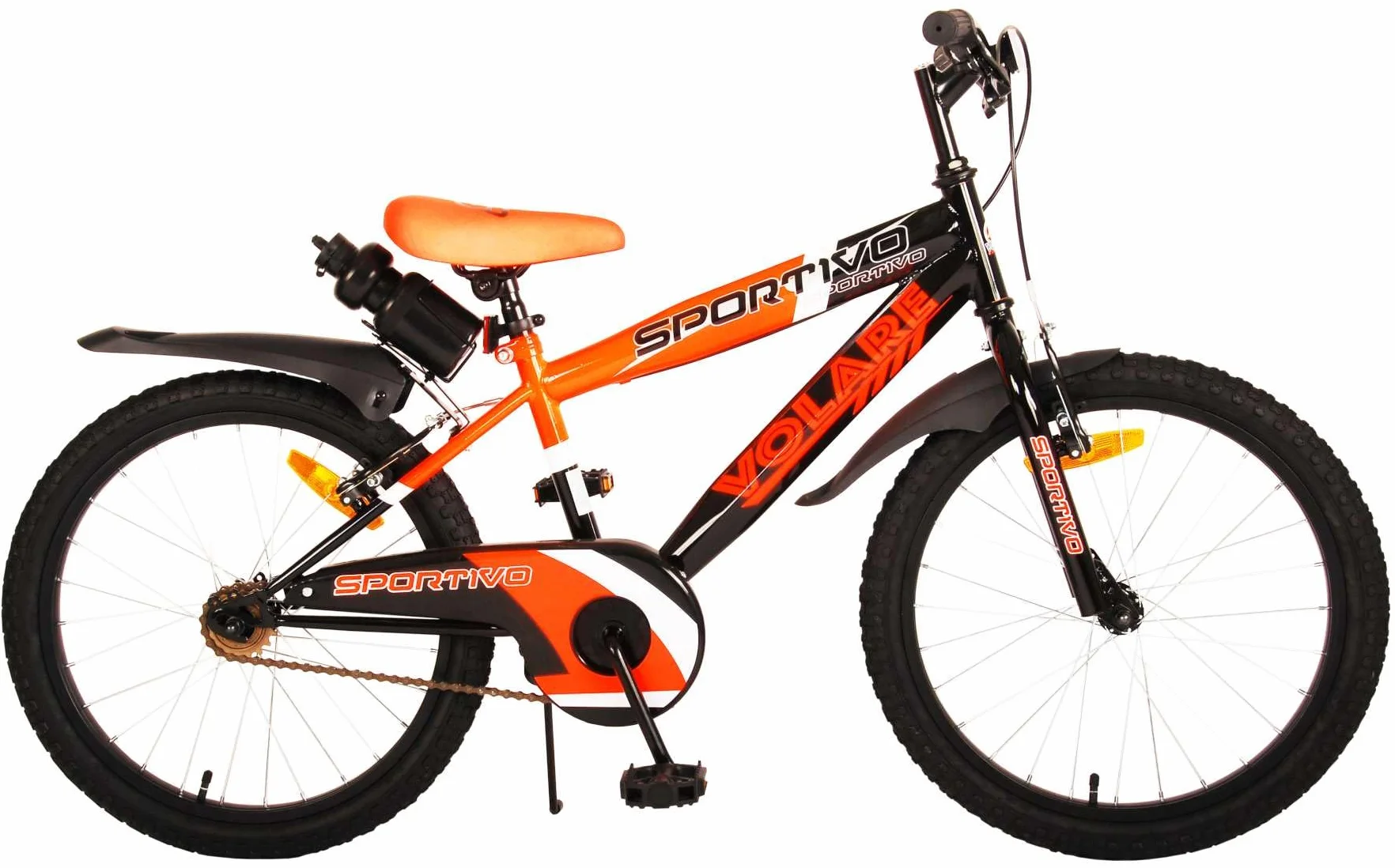 Bicicleta Deportiva 20 Pulgadas Naranja Unisex para Niño