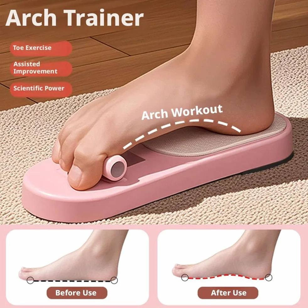 Entrenador de arco de pie con resorte integrado y resistencia ajustable para desarrollo muscular y fortalecimiento de dedos
