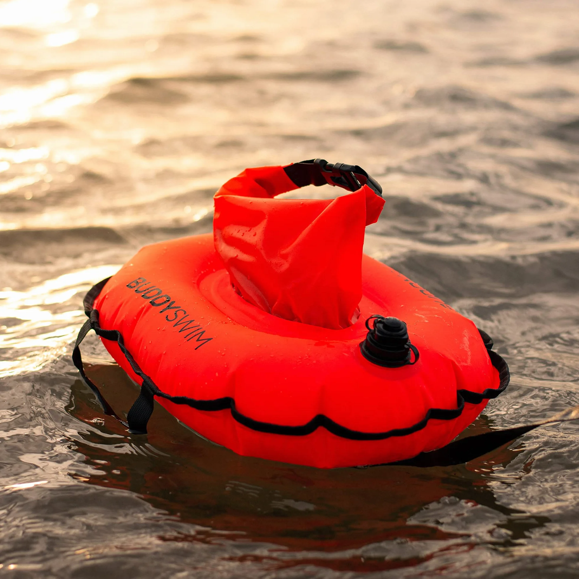 Hydrastation 10 L Boya de Natación Aguas Abiertas con Bolsa Estanca Central y Funda Impermeable para Móvil