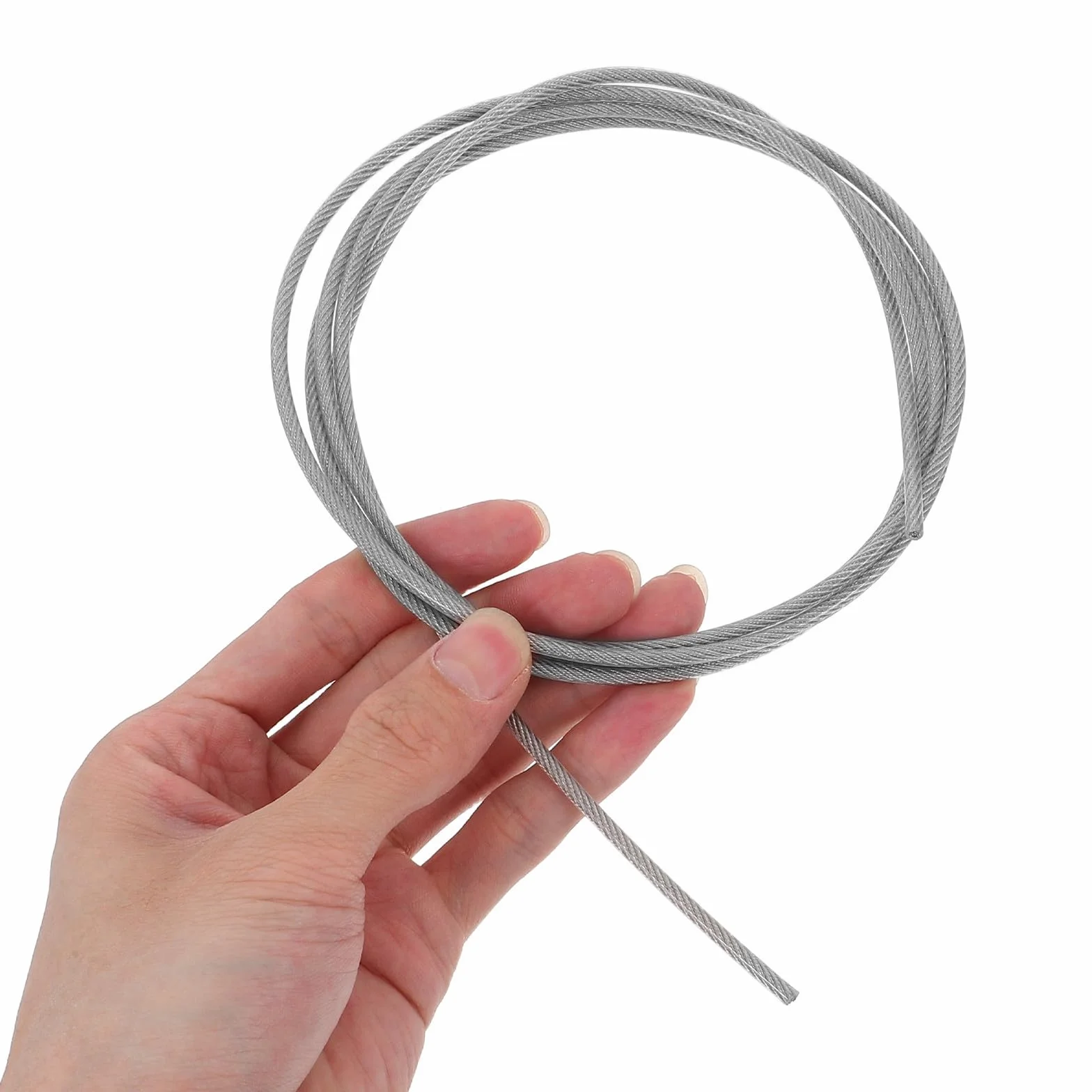 STOBAZA Cuerda para Red de Baloncesto, Cable de Acero Duradero en 2 Piezas, Accesorio de Fijación