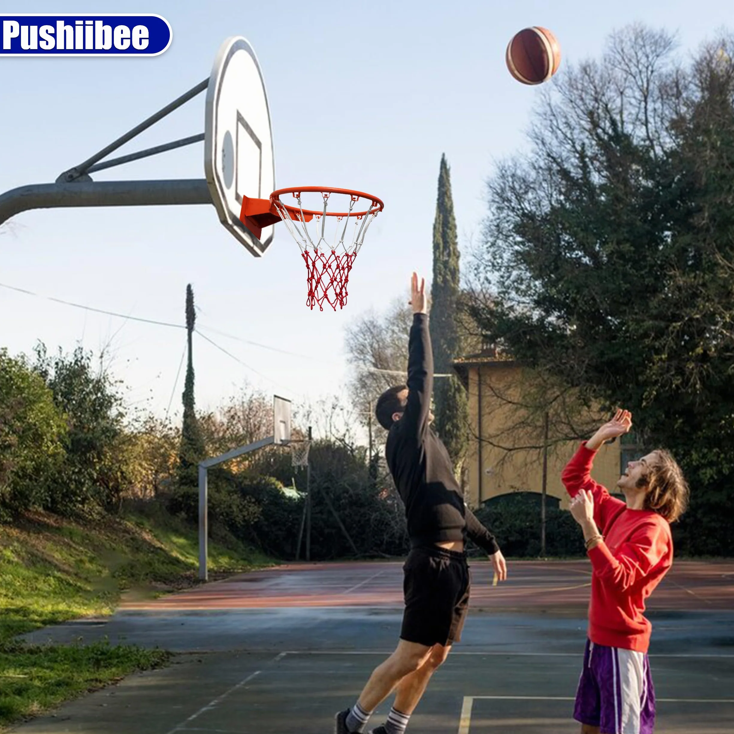 Red de Baloncesto 4 Unidades Resistente a la Intemperie Repuesto para Canasta Accesorio